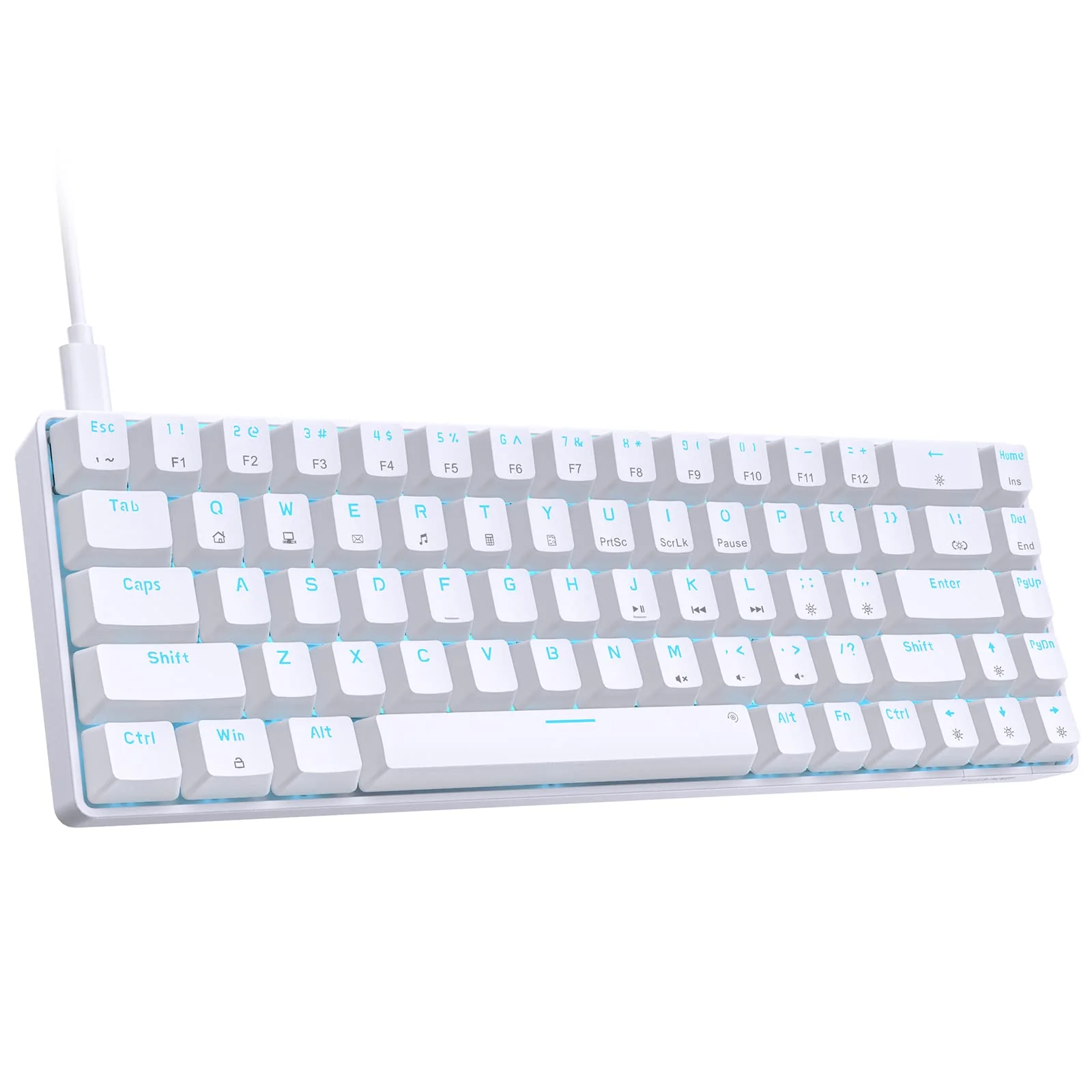 Dierya×TMKB T68se Gaming Mechanische Tastatur,60% Prozent Tastatur mit Red Linear Switch,Ultra-Compact Mini 68 Tasten Anti-Ghosting,Typ-C-Datenkabel,US Layout für PC Windows Gamer Typist - Image 5