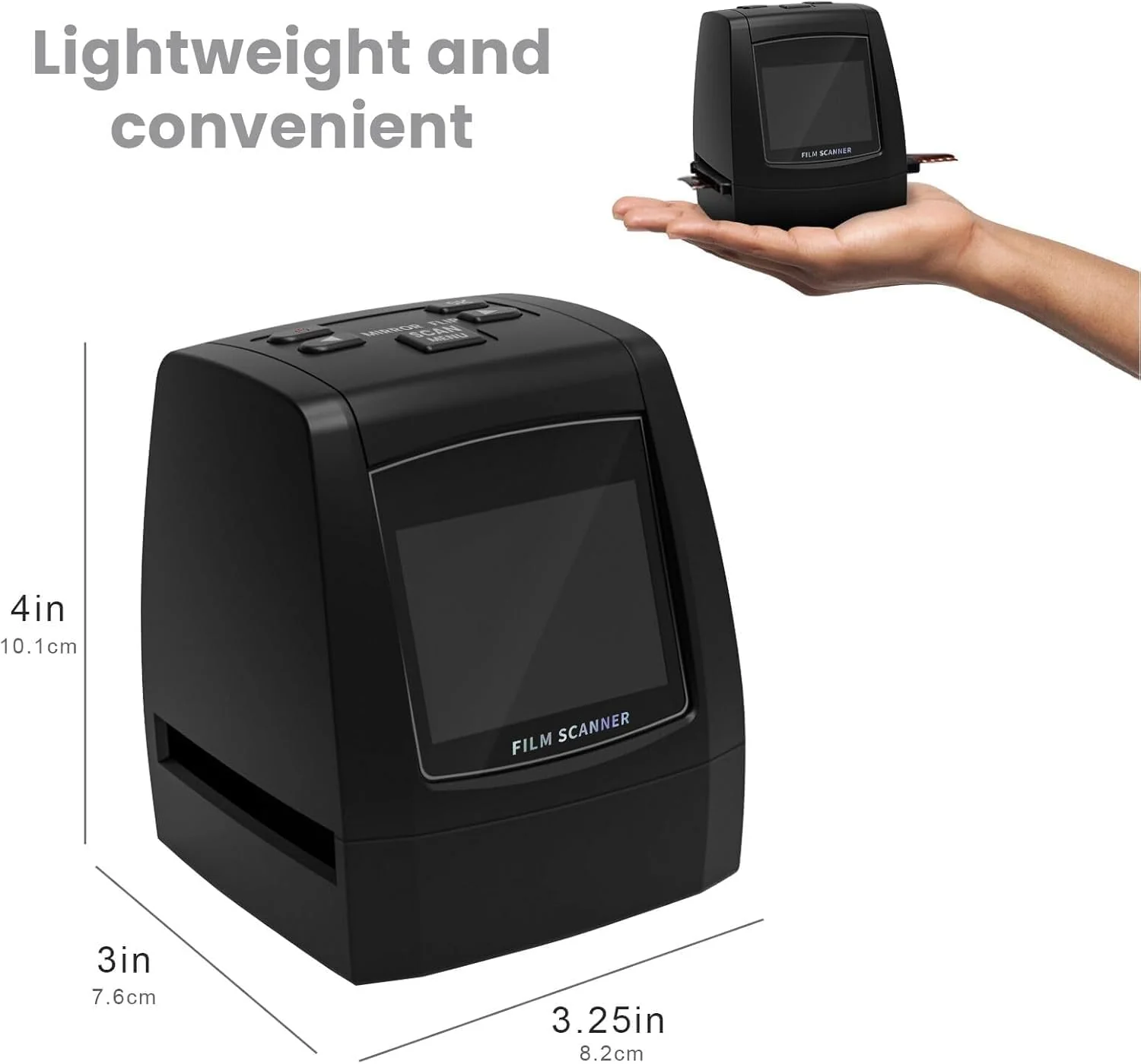 Digital Film Scanner, Eigenständiger Diascanner und Negativscanner Konvertiert Negative und Filmdias von 35mm, 126, 110, Super 8 und 8mm in JPEG-Bilder, 2,4" LCD-Display - Image 2