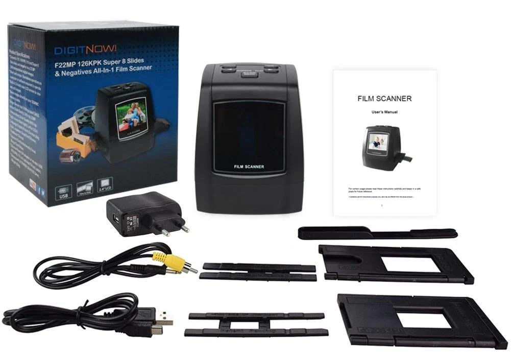 DigitNow!. Dia Film Scanner (Film/Slide, Film in Super 8, 35mm und 110, 126, Anschluss für SD/MMC Karten 126, USB 2.0 Schnittstelle, Wechselstrom, 22MP, CMOS, Schwarz) - Image 2
