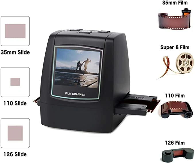 DIGITNOW! Film-Scanner Diascanner Tragbarer hochauflösender 22MP All-In-1-Film- und Diascanner für Super-8-Film, 35-mm-Dias und -Negative, 110 und 126 Film-zu-Digital-Konverter - Image 5