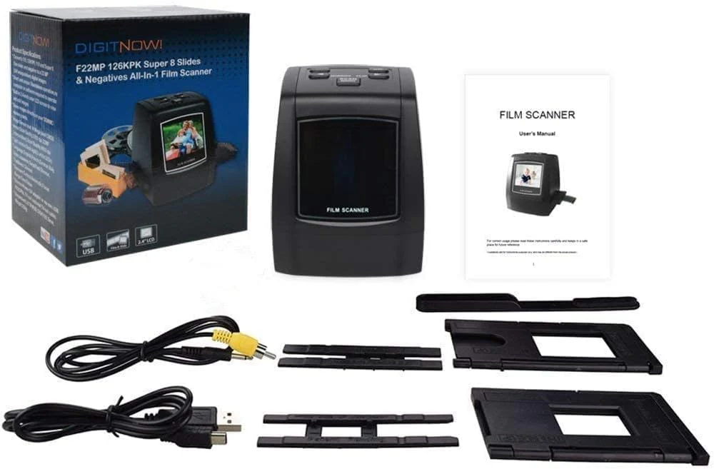 DIGITNOW! Film-Scanner Diascanner Tragbarer hochauflösender 22MP All-In-1-Film- und Diascanner für Super-8-Film, 35-mm-Dias und -Negative, 110 und 126 Film-zu-Digital-Konverter - Image 6