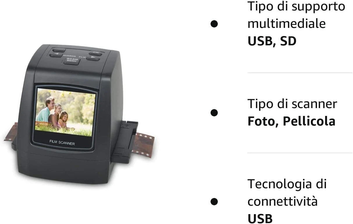 DIGITNOW! Film-Scanner Diascanner Tragbarer hochauflösender 22MP All-In-1-Film- und Diascanner für Super-8-Film, 35-mm-Dias und -Negative, 110 und 126 Film-zu-Digital-Konverter - Image 7