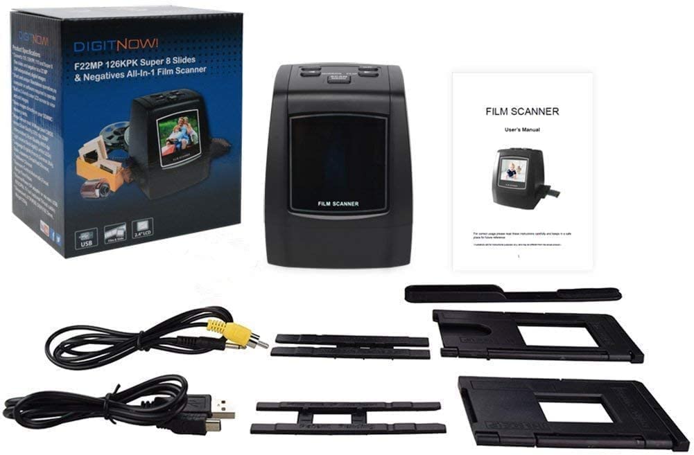 DIGITNOW! Film-Scanner Diascanner Tragbarer hochauflösender 22MP All-In-1-Film- und Diascanner für Super-8-Film, 35-mm-Dias und -Negative, 110 und 126 Film-zu-Digital-Konverter - Image 8