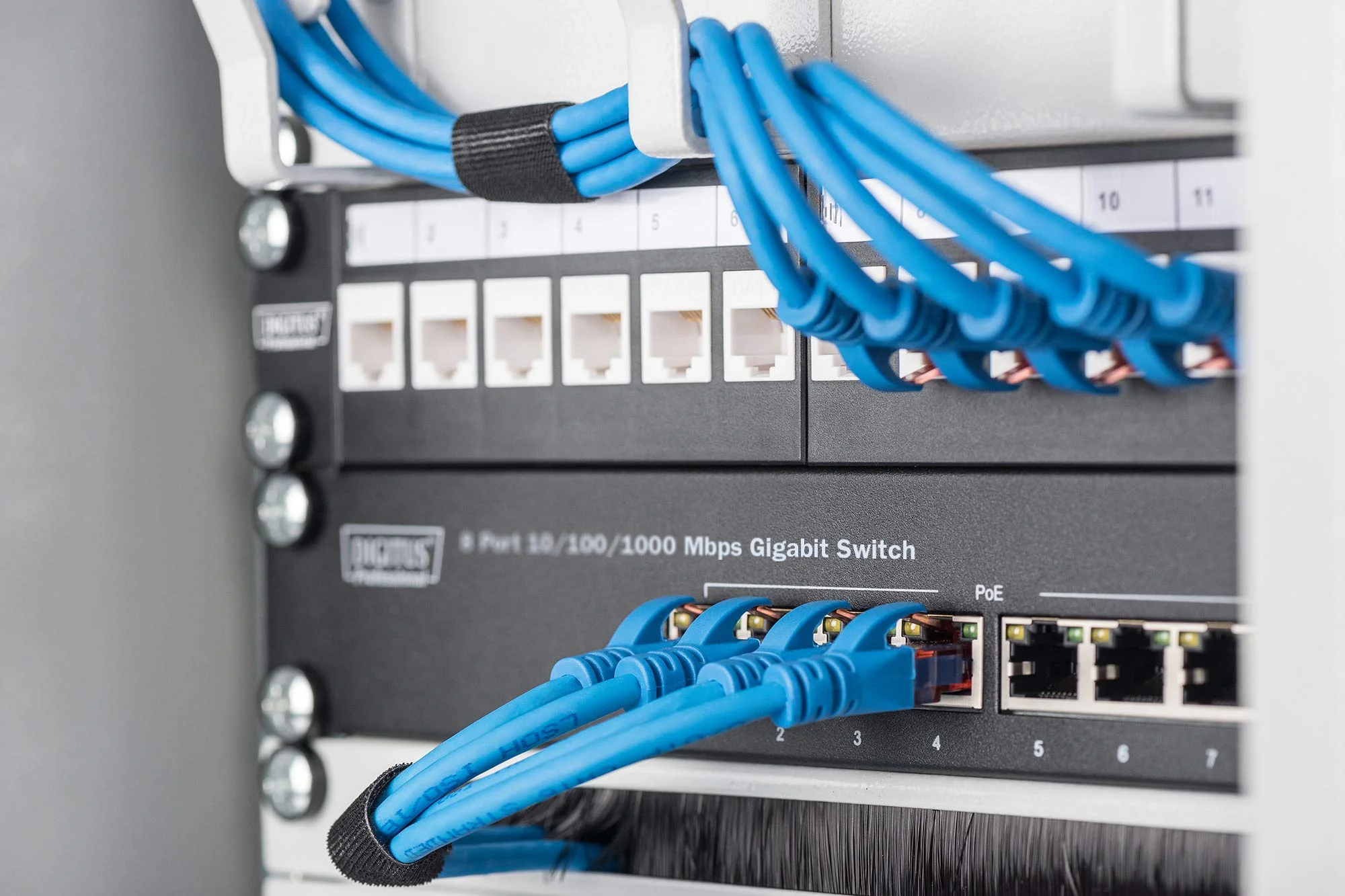 DIGITUS Gigabit Ethernet Netzwerk-Switch - 10 Zoll - 8 Ports - Unmanaged - Backplane 16 Gbps - Auto MDI/MDI-X - Schwarz - Image 2