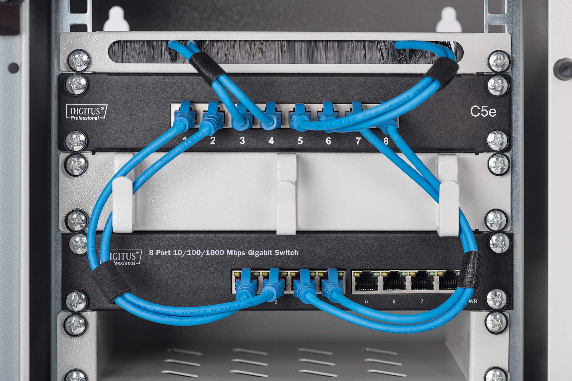 DIGITUS Gigabit Ethernet Netzwerk-Switch - 10 Zoll - 8 Ports - Unmanaged - Backplane 16 Gbps - Auto MDI/MDI-X - Schwarz - Image 6