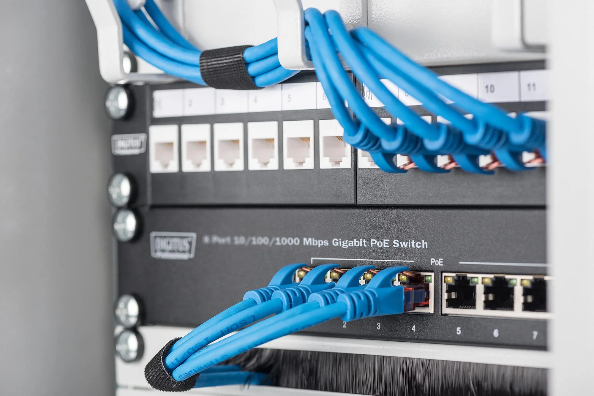 DIGITUS Gigabit Ethernet PoE+ Switch - 10 Zoll - 8 Ports - Unmanaged - IEEE 802.3at - 96 Watt Powerbudget - Schwarz - Image 6