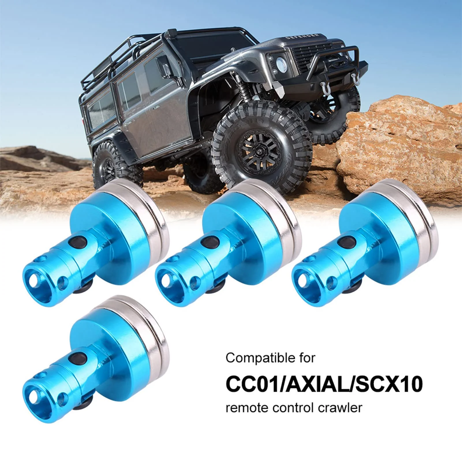 Dilwe 4Pcs RC magnetische, Metall magnetische Shell Körper Beitrag für CC01 / AXIAL / SCX10 HSP 02010 1:10 Auto - Image 6