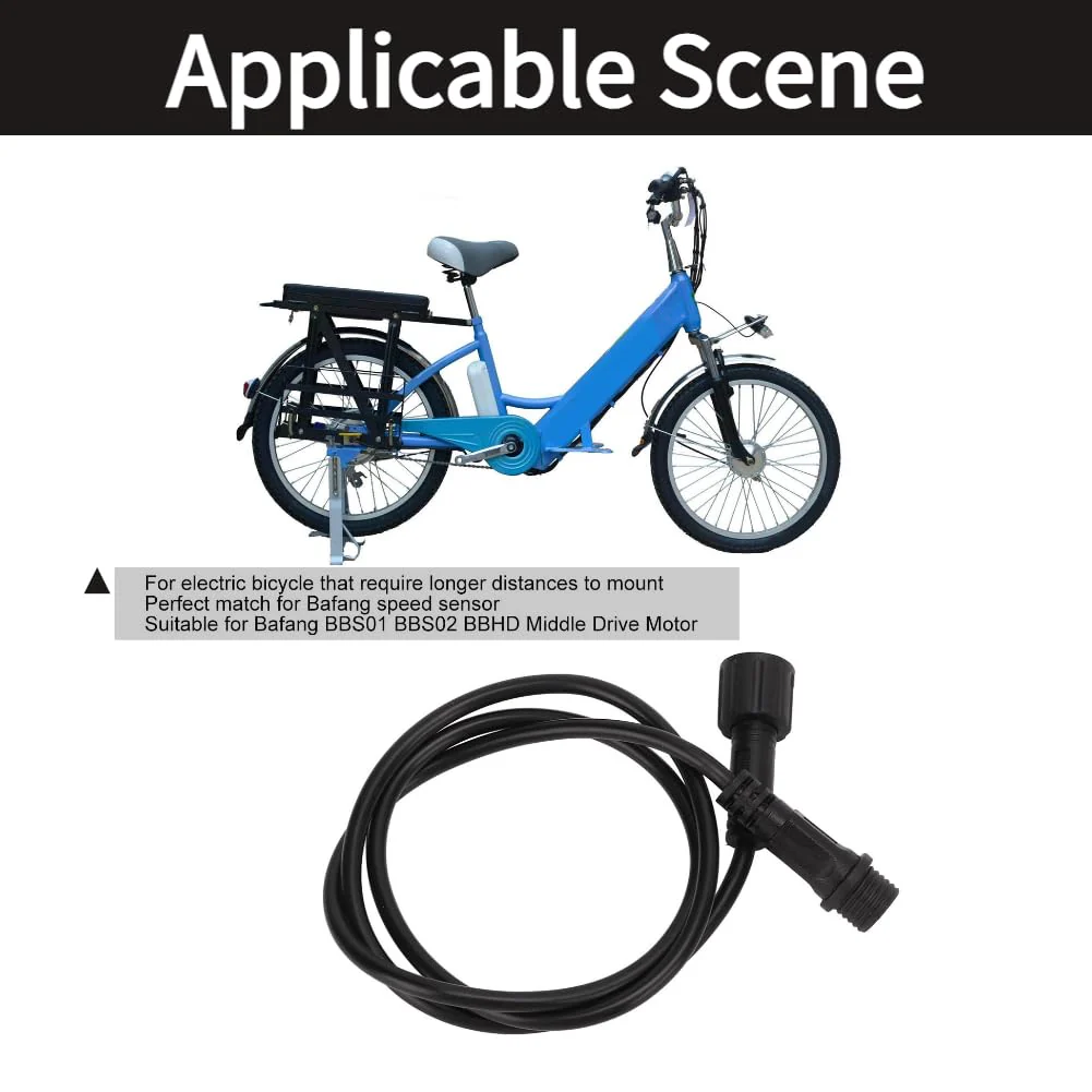 Dilwe E-Fahrrad Verlängerungskabel, für Geschwindigkeitssensor, 3-polig, Buchse auf Stecker, Verlängerungskabel für BBS01, BBS02, BBHD, mittlerer Antriebsmotor(60cm) - Image 6
