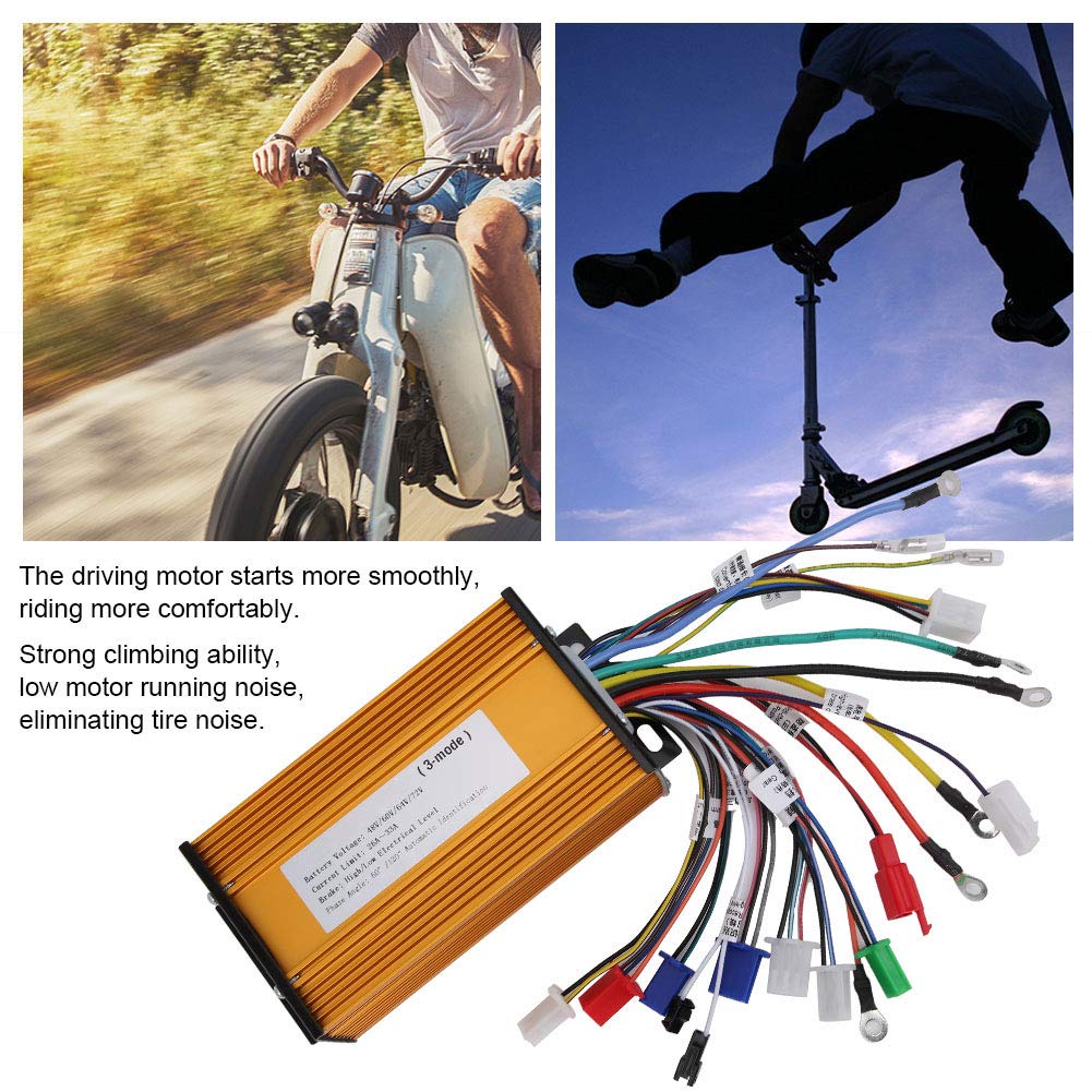 Dioche E-Bike Brushless Speed Motor Controller 12 Tube Three-Mode Sinusoid für Elektroroller 48V 60V 64V 72V 1000W-1500W Fahrrad Brushless Controller Kit - Image 4