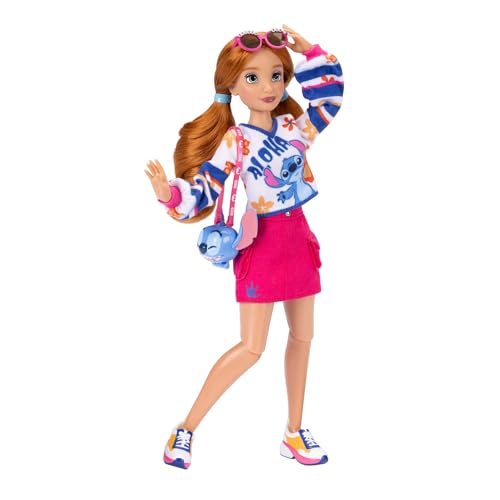Disney ILY 4EVER Fashion Dolls Stitch with Red Hair 11.5" Tall with 13 Points of Articulation, Two Complete Mix-and-Match Outfits and Glittery Mickey Ring for You! - Image 8