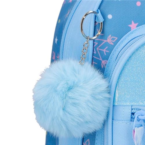 Disney Joumma Bags Eiskönigin Magic Kinderrucksack, blau, aus Polyester, verstellbare Träger für bequemes Tragen, verschiedene Fächer, mit blauem Bommel, blau, Kindergarten-Rucksack - Image 2