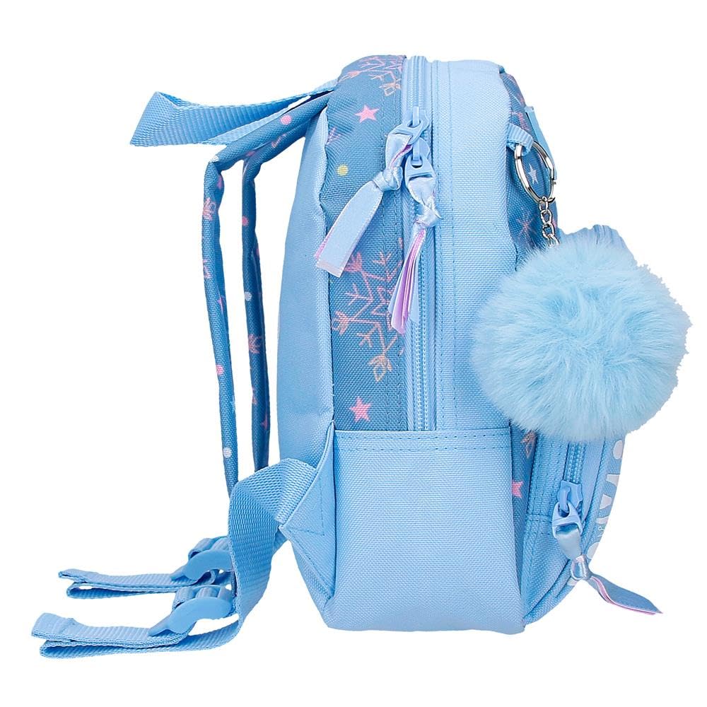 Disney Joumma Bags Eiskönigin Magic Kinderrucksack, blau, aus Polyester, verstellbare Träger für bequemes Tragen, verschiedene Fächer, mit blauem Bommel, blau, Kindergarten-Rucksack - Image 7