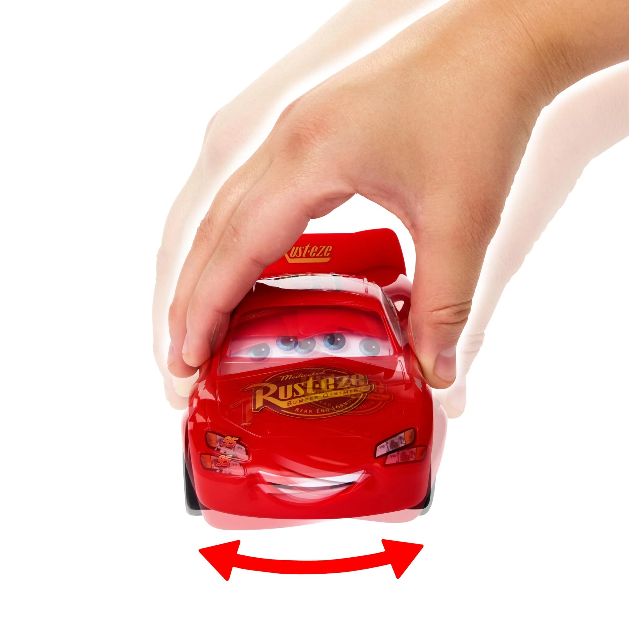 DISNEY Pixar Cars Moving Moments Lightning McQueen - Spielzeugauto mit beweglichen Gesichtsausdrücken, großes Format, für Kinder ab 4 Jahren, HPH64, ABAA2424 - Image 5