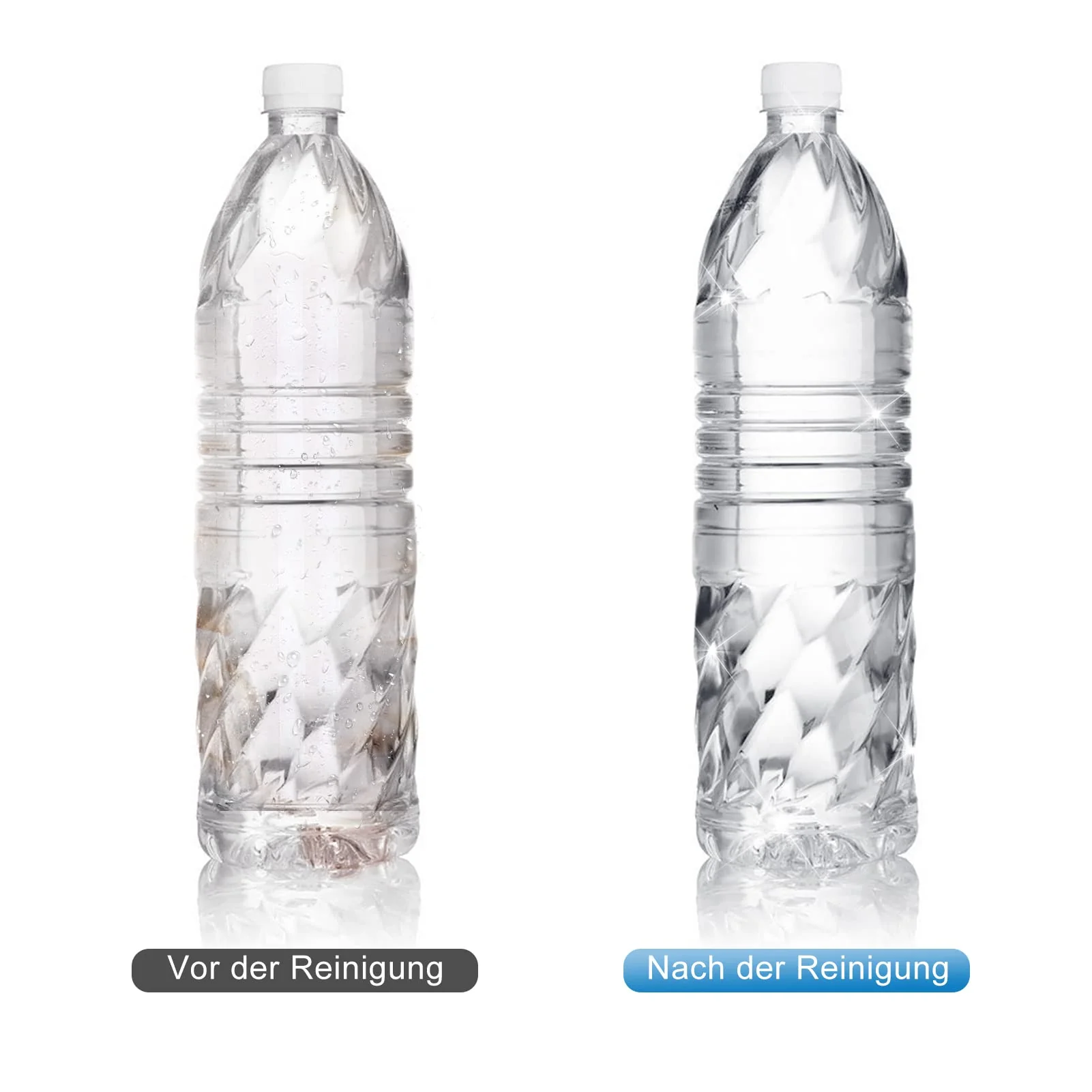 Diwoker Flaschenbürste für Glasflaschen Flaschenreiniger, 2 STK Reinigungsbürste Reinigung Flaschenreiniger für Glaskaraffe,Trinkflaschen,Babyflaschen,Sodaflaschen (Schwarz) - Image 3