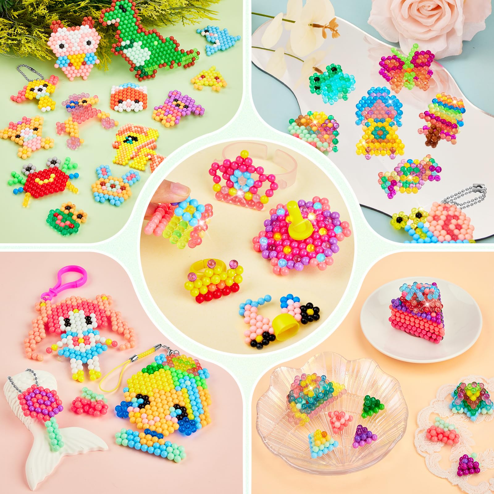 DIYLAND Wasserperlen Nachfüll Starterset, 5200 5mm Magische Sprühperlen in 40 Farben mit Geschenkbox für Kinder 6 7 8 9 10 Jahre Puzzle Pädagogische Kunst und Kunsthandwerk DIY Spielzeug - Image 2
