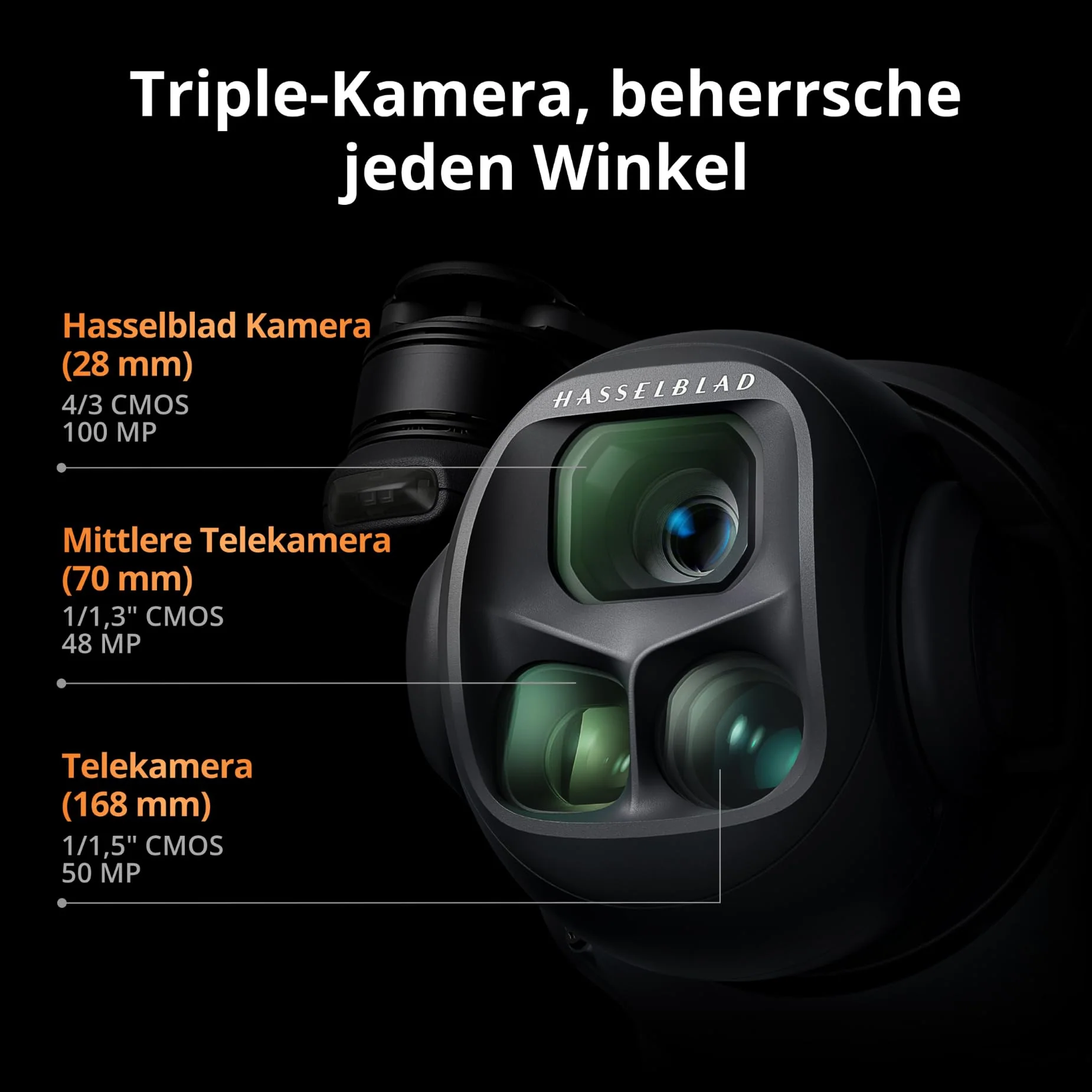 DJI Mavic 4 Pro Drohne mit DJI RC 2, Flaggschiff Triple Kamera Drone mit 100 MP 4/3-CMOS-Hasselblad-Kamera, Kameradrohne für Profis, 30 km Videoübertragung, 51 Min. max. Flugzeit - Image 8
