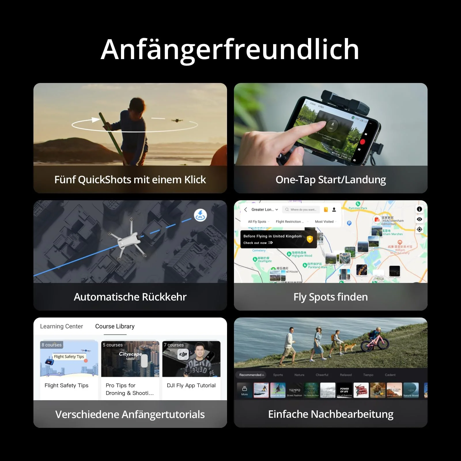 DJI Mini 3 Fly More Combo (DJI RC) – Leichte und faltbare mini-Kameradrohne mit 4K HDR-Video, 3 Batterien für 114 Minuten Flugzeit (Kartenleser + Speicherkarte + Ladestecker) - Image 4