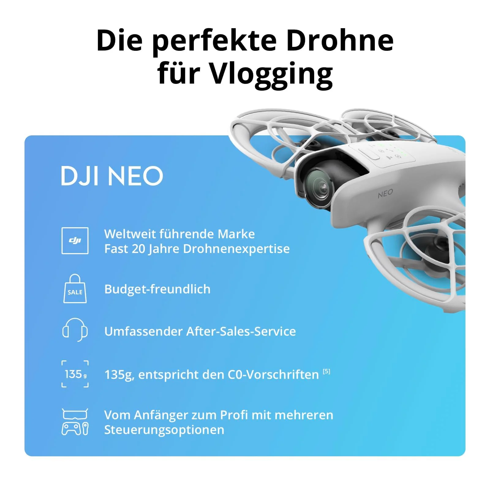 DJI Neo Motion Fly More Combo, Mini drohne mit 4K UHD-Kamera selbstfliegende Drohne, die dir folgt, Handflächenstart, Motivverfolgung, QuickShots - Image 4