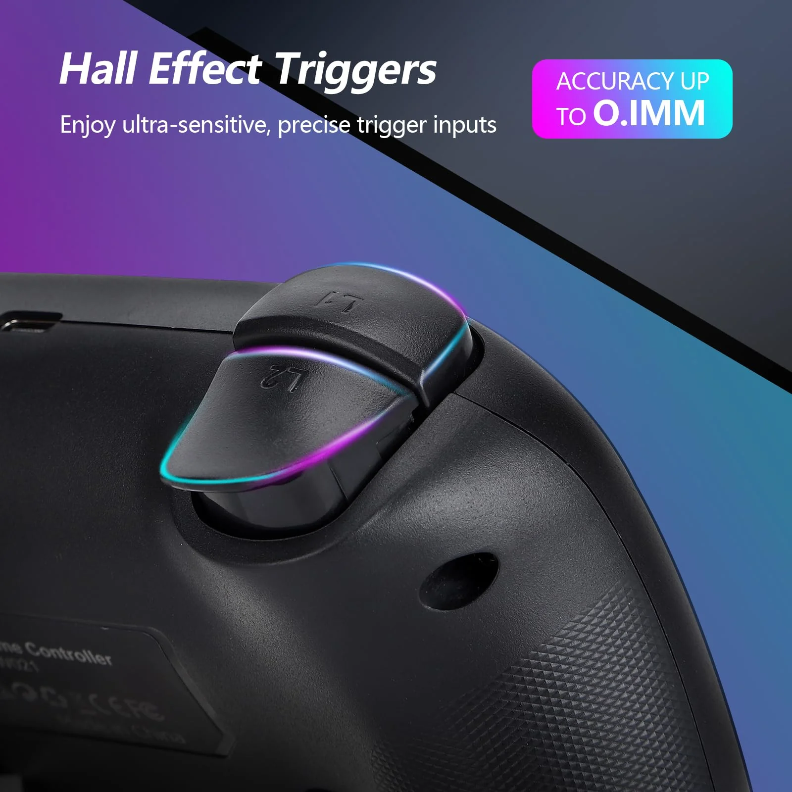 DoJoZone PC Controller Wireless mit Ladestation, Switch Pro Controller mit Hall Effekt Joystick (Kein Drift) Hall Trigger, 7 RGB Licht, 2.4G Gaming Controller für PC Windows/Switch/OLED/Lite/Steam - Image 8