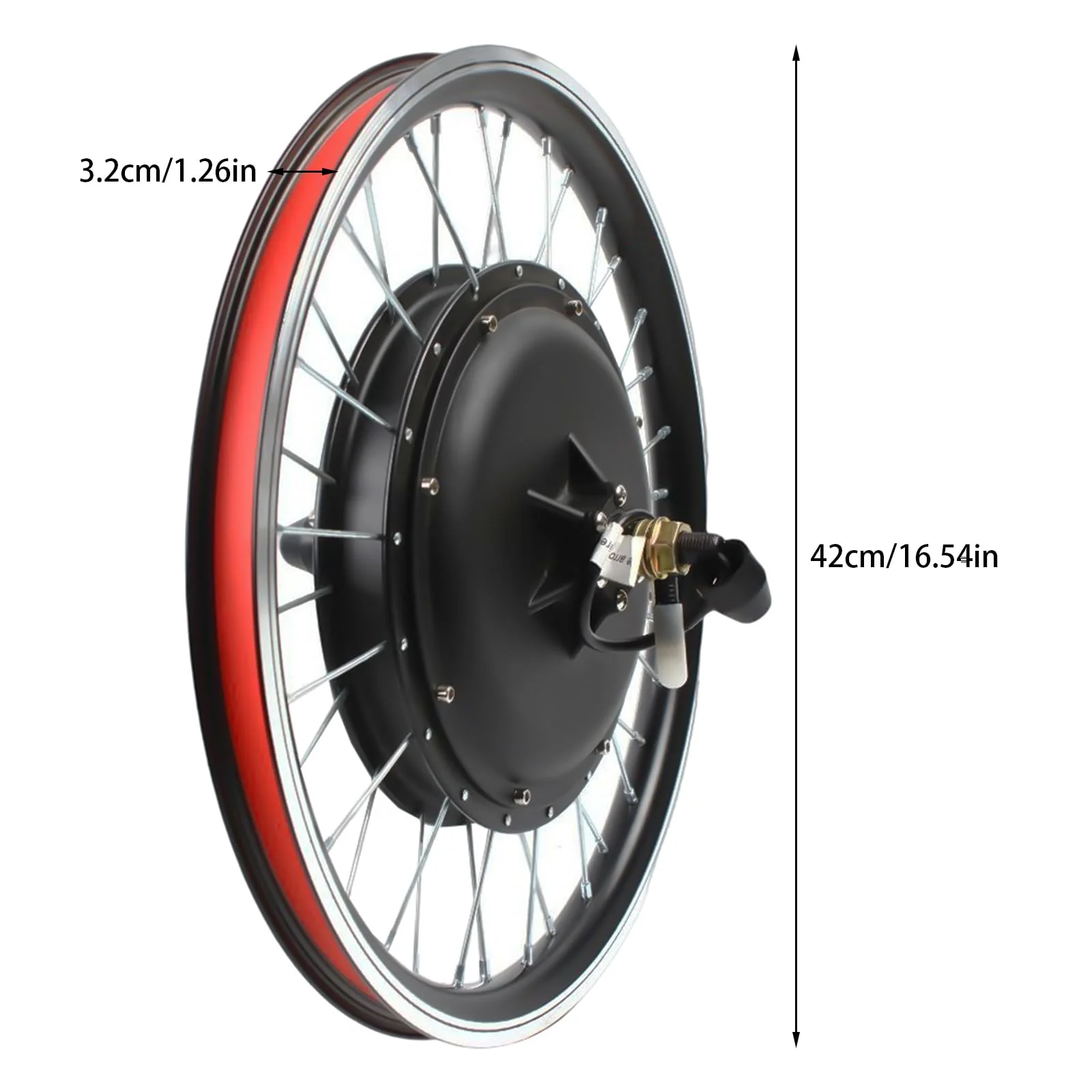 Donened - 20" Ebike Umbausatz, E-Bike Hinterrad Umbausatz Kit mit LED-Anzeige, 48V 1000W 43KM/H Elektrofahrrad Umbausatz, Ebike Conversion Kit - Image 9