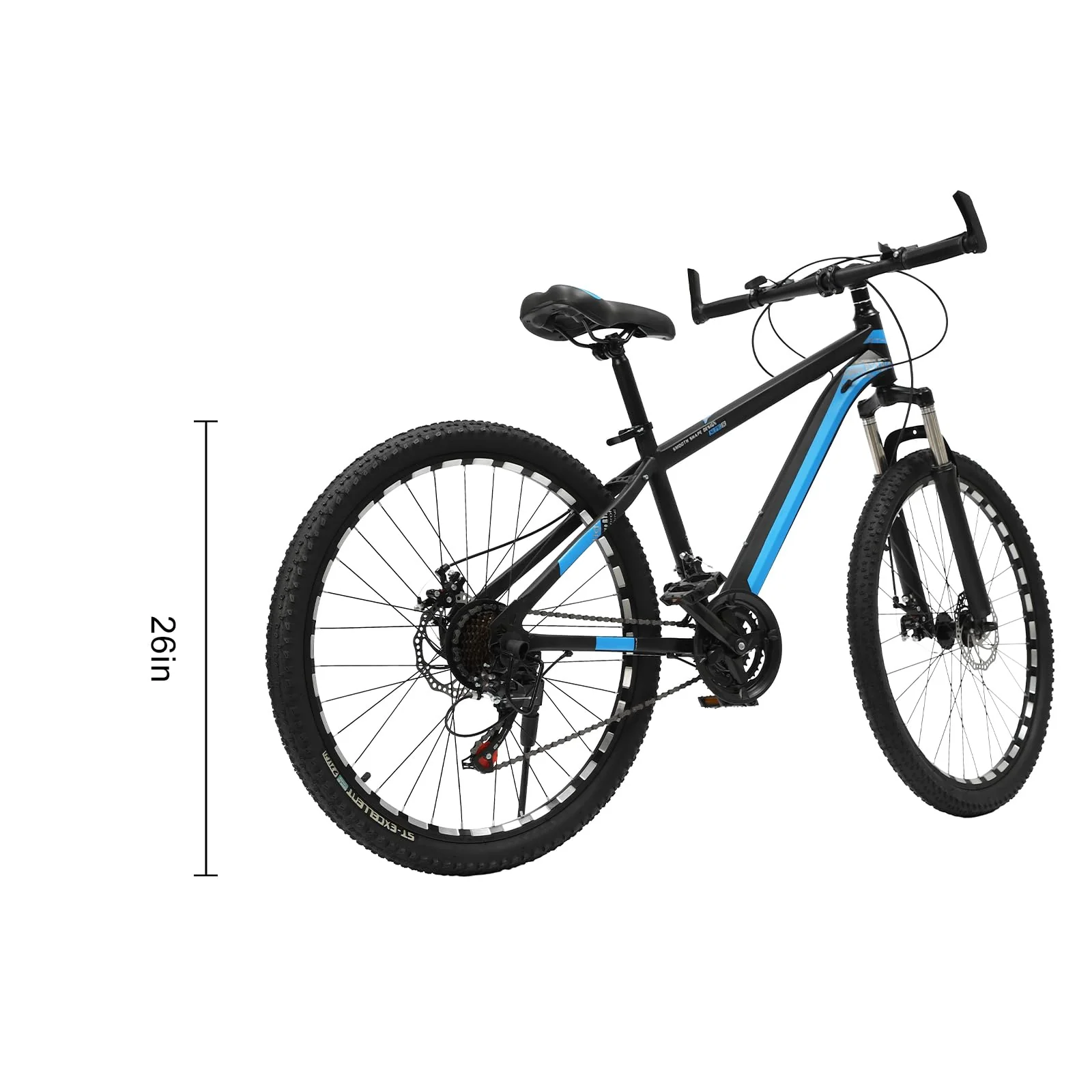 Donened 26 Zoll Mountainbike, 21 Gang Fahrrad mit Scheibenbremsen MTB für Mädchen Jungen Herren und Damen (Blau) - Image 9