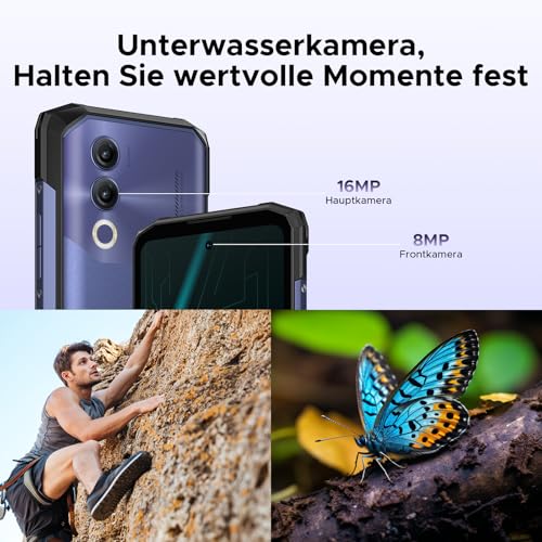 DOOGEE Blade 20 Android 15 Outdoor Handy Ohne Vertrag 10300mAh, 20GB+128GB/2TB Outdoor Smartphone Ultradünn 15,8mm, 6.6" HD+ IPS Punch Display, 16MP Kamera, DREI Kartenfächer/ IP68/ NFC/GPS/Face ID - Image 3