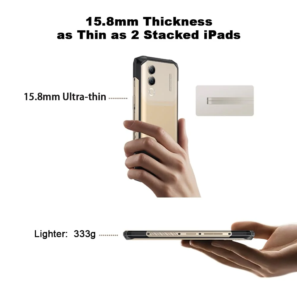 DOOGEE Blade 20 Turbo 5G Outdoor Handy ohne Vertrag, 32GB+256GB, 6,6" HD+ IPS, 50MP+16MP, Android 15 Handy, 10300mAh, 5G LTE Smartphone Wasserdicht IP68,NFC, OTG, GPS - Image 5