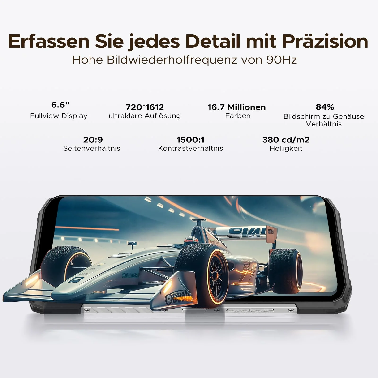 DOOGEE Blade10 Power Android 16 AI Outdoor Handy 10300mAh, 24GB +256GB / TF 2TB Outdoor Smartphone Ohne Vertrag, 6.6'' HD+ baustellenhandy, Gemini AI 50MP Kamera, IP69K/ NFC/GPS/Face ID/3 Card Slot - Image 5