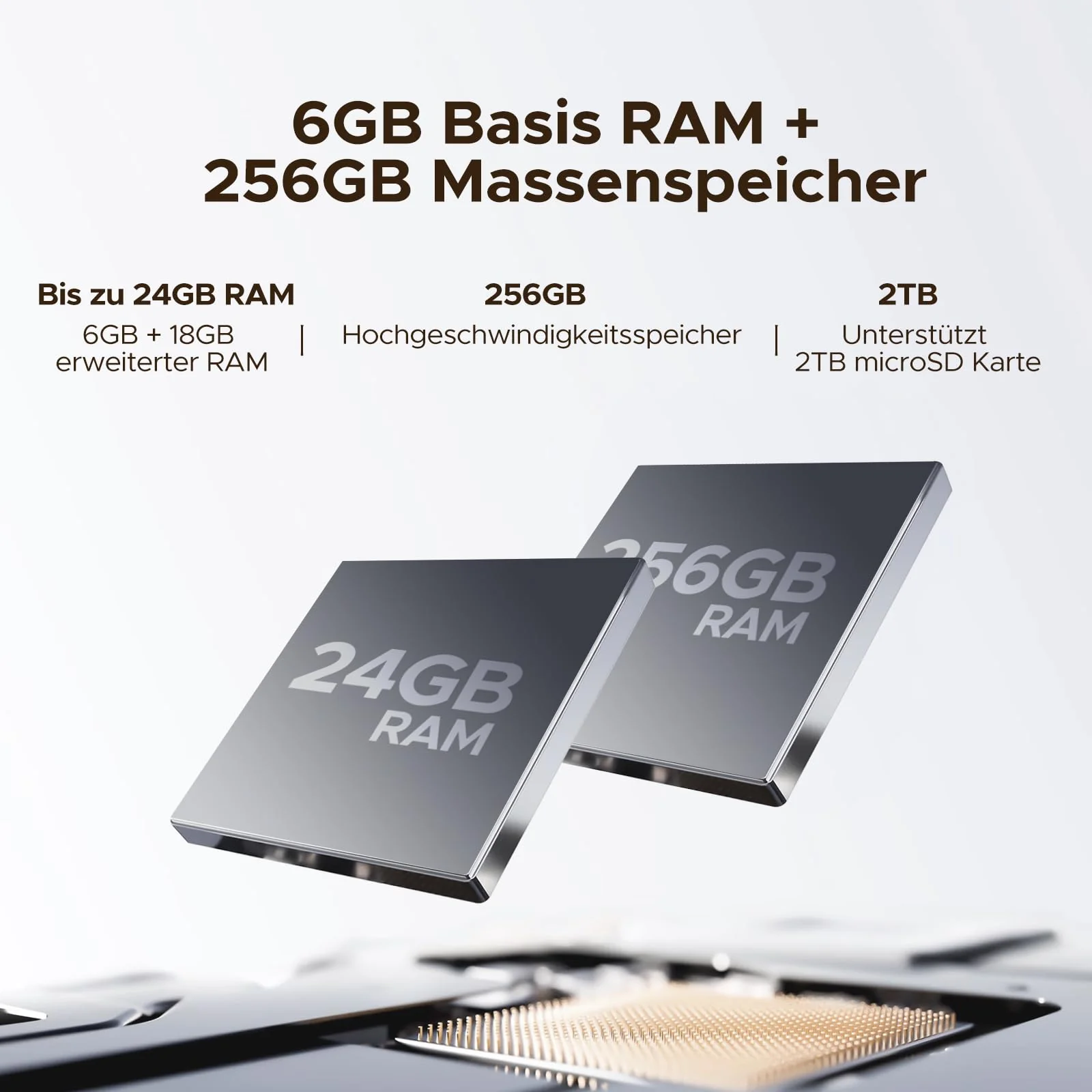 DOOGEE Blade10 Power Android 16 AI Outdoor Handy 10300mAh, 24GB +256GB / TF 2TB Outdoor Smartphone Ohne Vertrag, 6.6'' HD+ baustellenhandy, Gemini AI 50MP Kamera, IP69K/ NFC/GPS/Face ID/3 Card Slot - Image 6