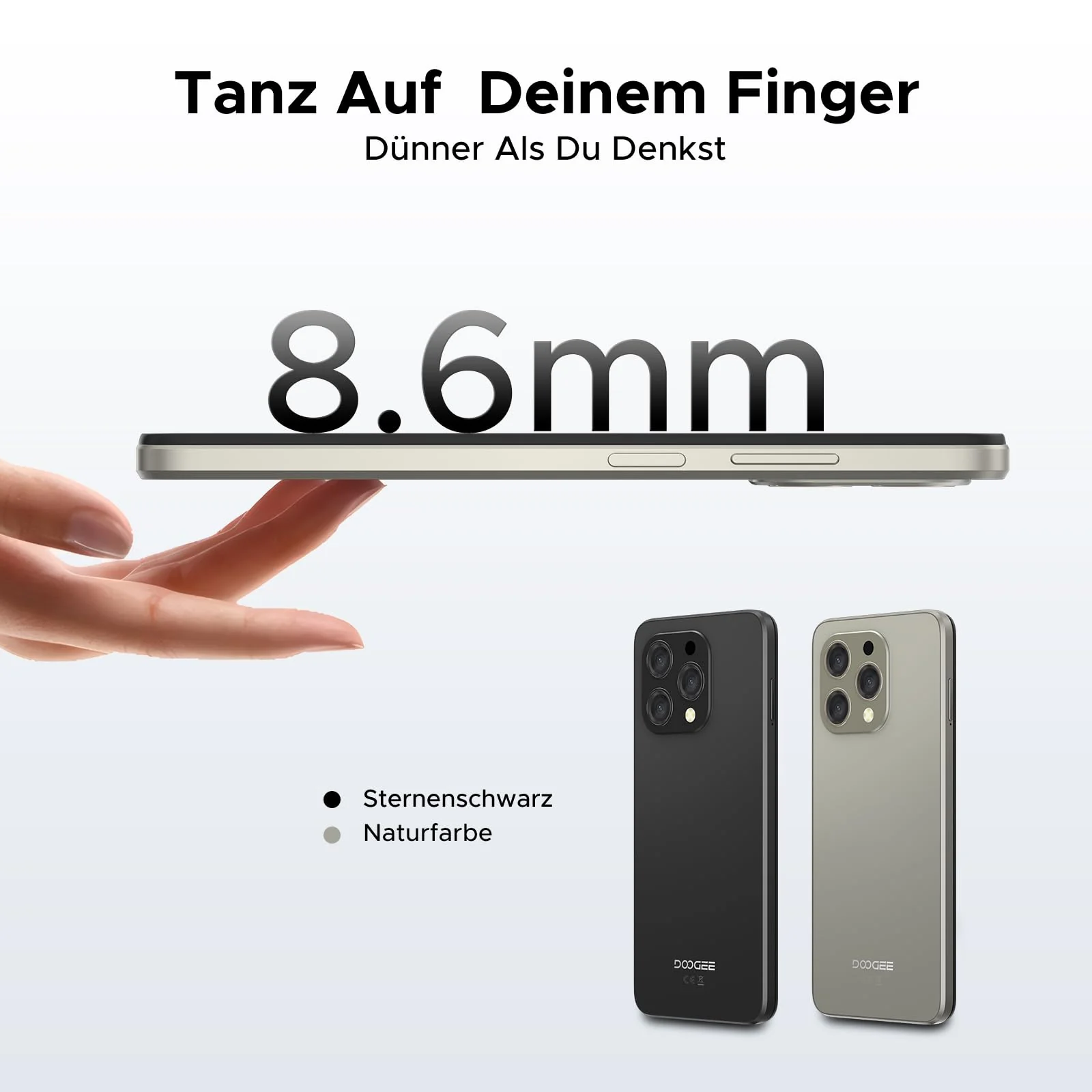 DOOGEE N55 Android 16 Smartphone Ohne Vertrag 128GB ROM +16GB RAM(2TB TF) Handy Ohne Vertrag, Octa Core 90Hz 6.56" HD+ Smartphone Günstig 5150mAh 13MP+8MP, Dual 4G Simlockfreie Handys, Face ID/GPS/OTG - Image 2