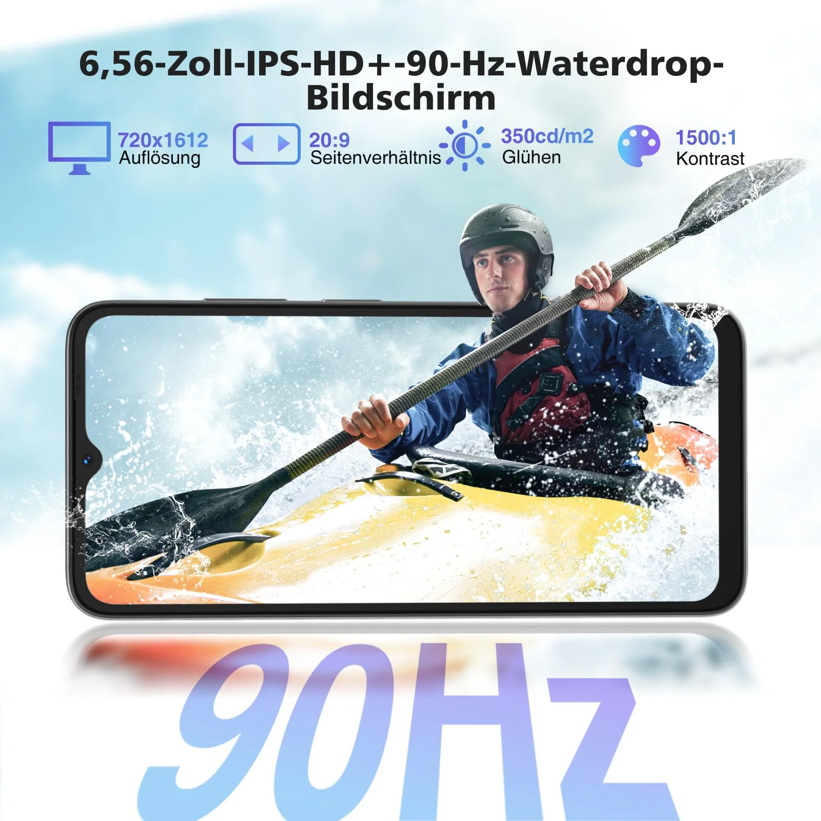 DOOGEE N55 Android 16 Smartphone Ohne Vertrag 128GB ROM +16GB RAM(2TB TF) Handy Ohne Vertrag, Octa Core 90Hz 6.56" HD+ Smartphone Günstig 5150mAh 13MP+8MP, Dual 4G Simlockfreie Handys, Face ID/GPS/OTG - Image 8