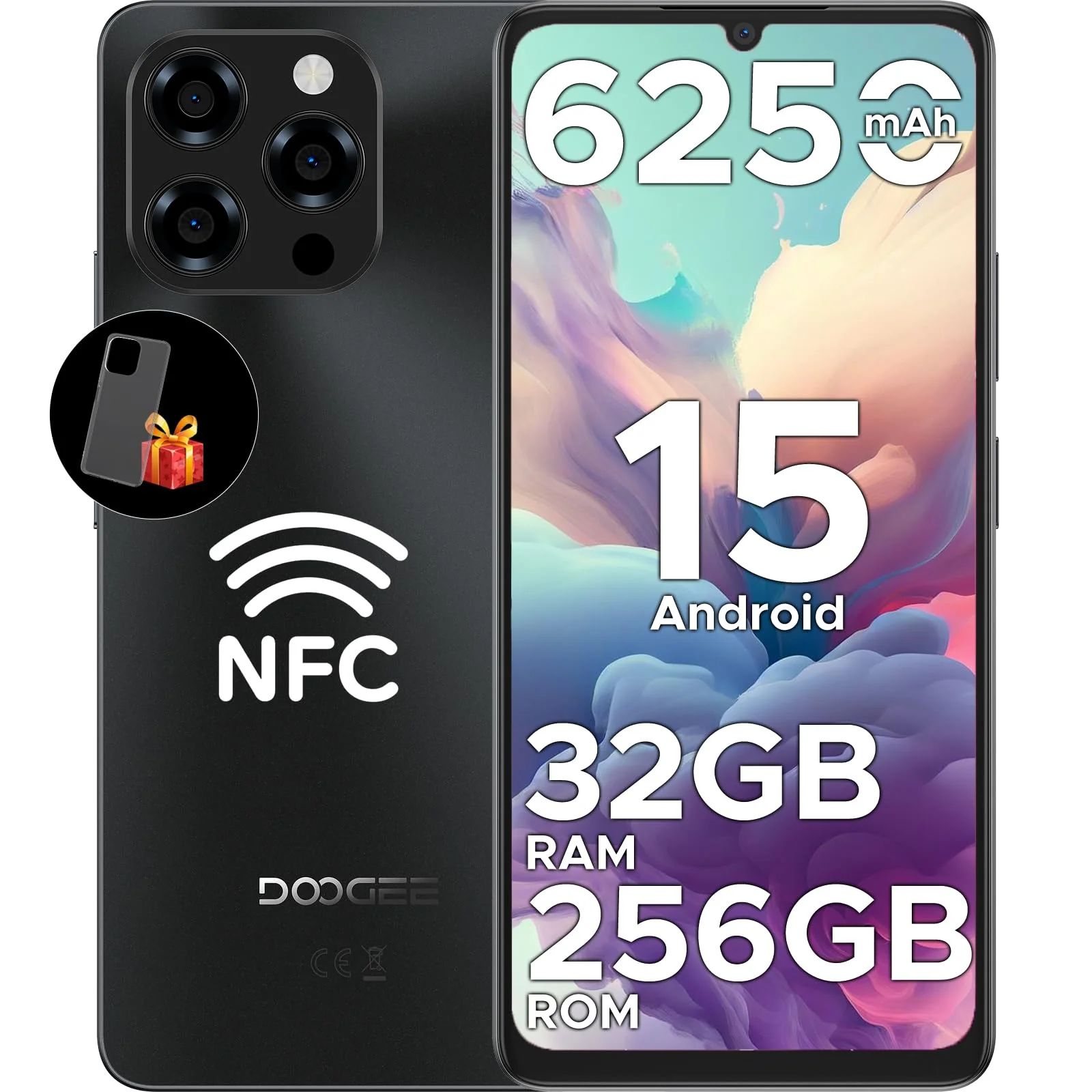 DOOGEE Note 58 Pro Android 15 Smartphone Ohne Vertrag 32GB+256GB Octa Core 6.75" HD+ 90Hz Handy Ohne Vertrag 6250mAh Handy Günstig 16MP+8MP Simlockfreie Handys Dual SIM 4G/ GPS/NFC/Fingerabdruck - Image 6