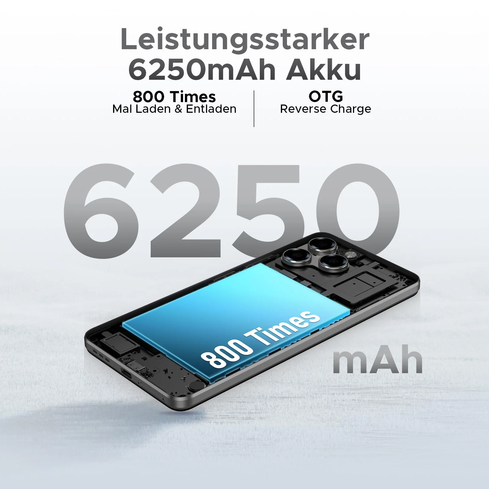 DOOGEE Note 58 Pro Android 16 Smartphone Ohne Vertrag 32GB+256GB Octa Core 6250mAh Akku Handy Ohne Vertrag 6.75" HD+ 90Hz Handy Günstig 16MP+8MP Simlockfreie Handys Dual SIM 4G/ GPS/NFC/Fingerabdruck - Image 6