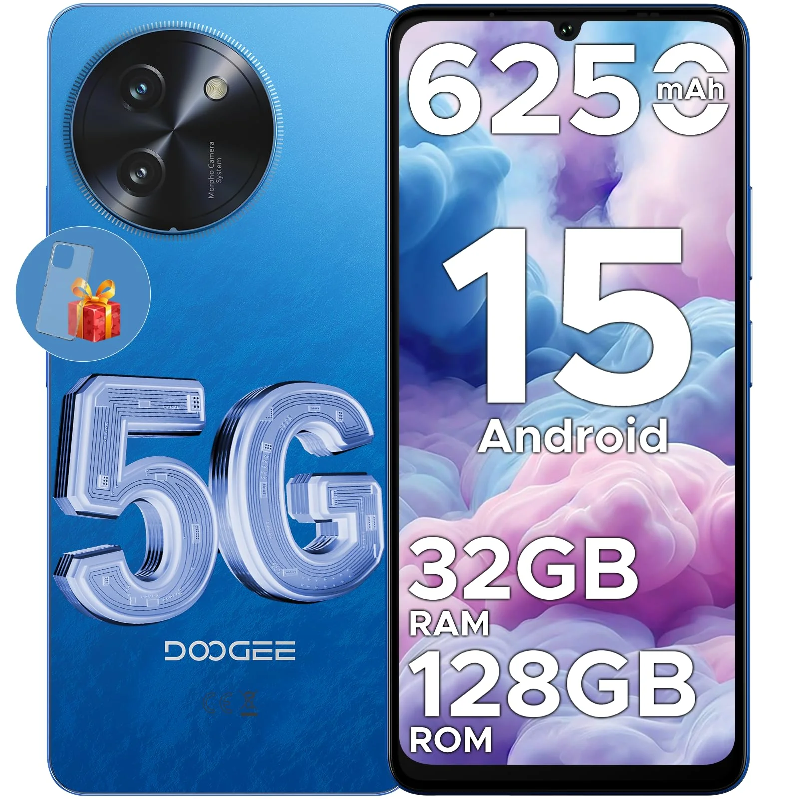 DOOGEE Note 59 5G Smartphone Ohne Vertrag Android 15, 32GB+128GB/2TB TF, 6250mAh, 6.75" HD+ 120Hz, T8200 Octa Core Handy Günstig, 16MP+8MP, Dual SIM Simlockfreie Handys, OTG/Face ID/NFC/Widevine L1 - Image 7