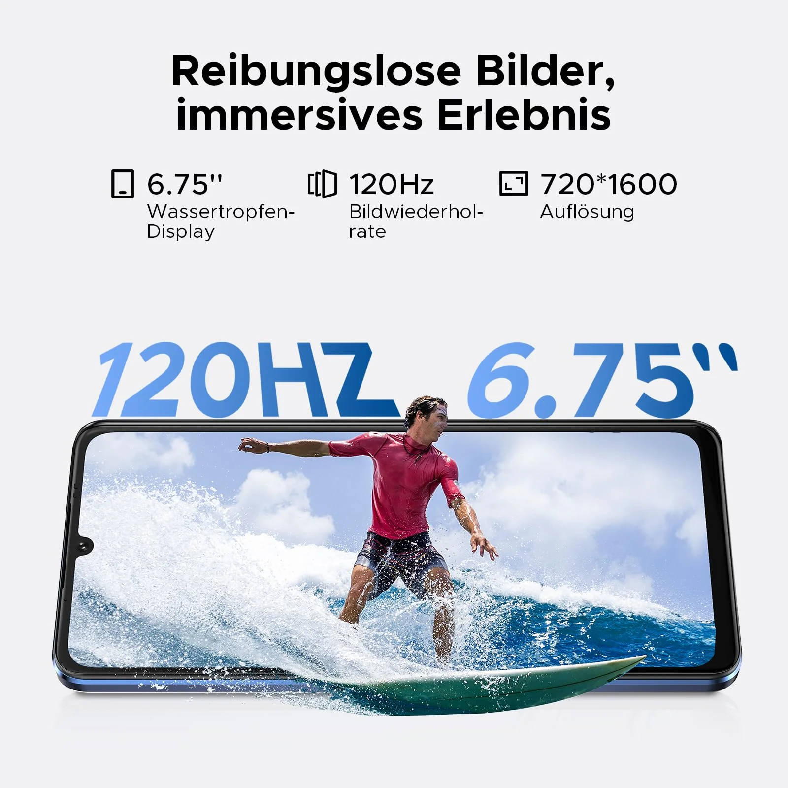 DOOGEE Note 59 5G Smartphone Ohne Vertrag Android 15, 32GB+128GB/2TB TF, 6250mAh, 6.75" HD+ 120Hz, T8200 Octa Core Handy Günstig, 16MP+8MP, Dual SIM Simlockfreie Handys, OTG, GPS, Face ID/NFC - Image 2