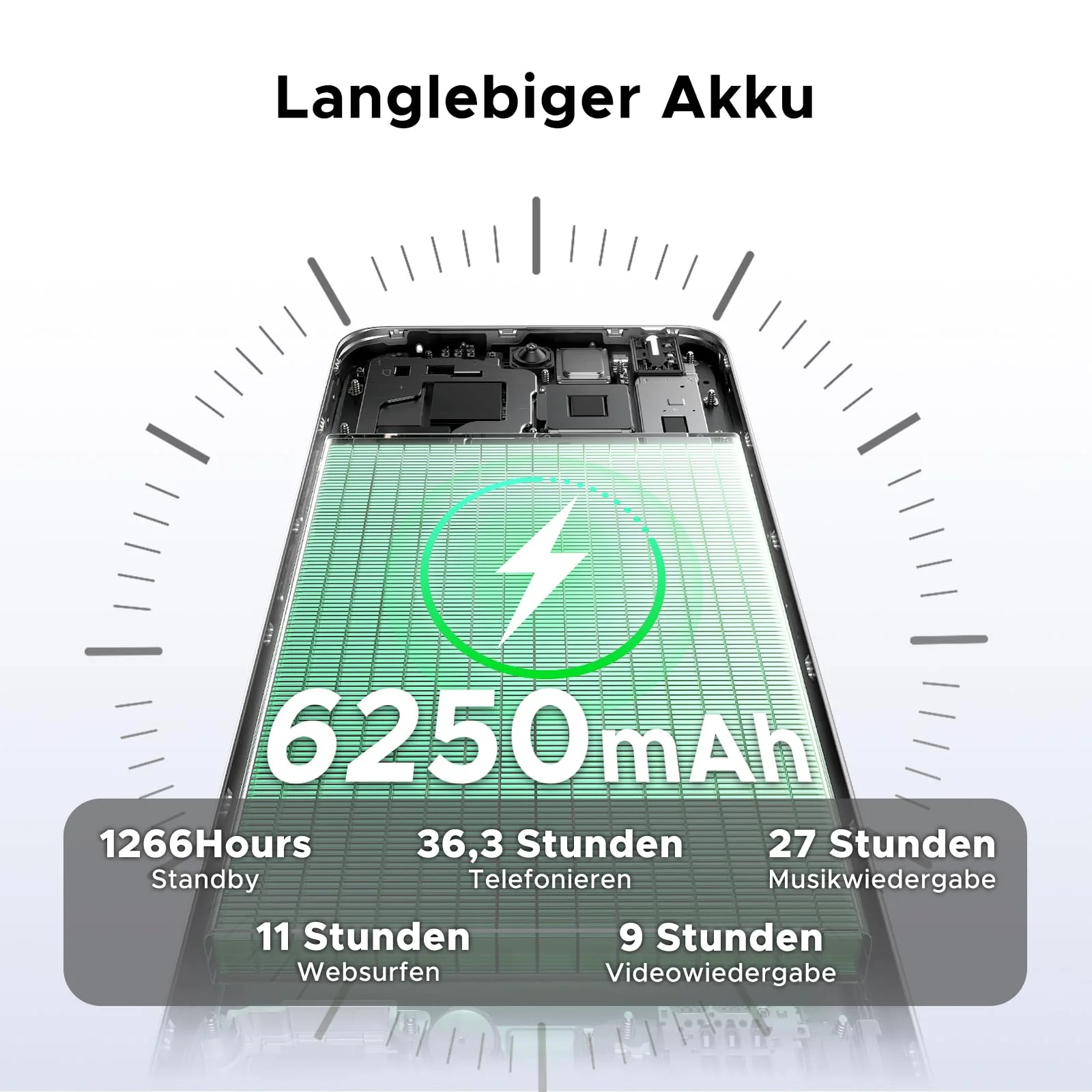 DOOGEE Note 59 Pro 5G Android 16 Handy Ohne Vertrag, 32 GB RAM + 256 GB ROM/TF 2 TB, 6250mAh Akku Smartphone, 120 Hz Display + 6,75 Zoll HD, 16 MP AI Kamera, 4K Video/NFC/Dual SIM/Face ID/Widevine L1 - Image 7