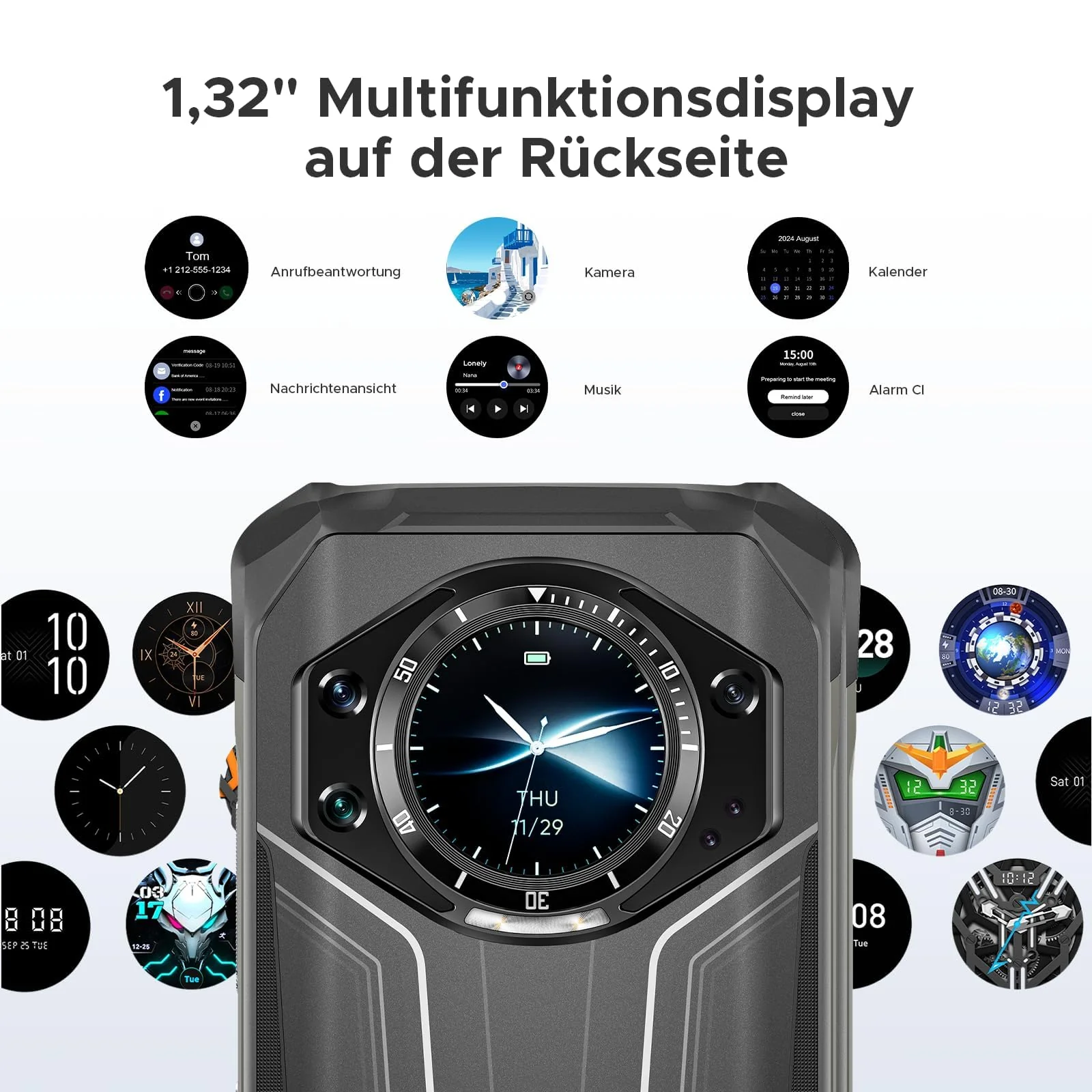 DOOGEE S119 Outdoor Handy Ohne Vertrag -1.32" Rear Screen, 512GB+24GB Outdoor Smartphone, 10200mAh/33W, 6.72" Baustellenhandy, 100MP Kamera Outdoor Handy, IP68/3 Card Slot/NFC/Face ID - Image 7