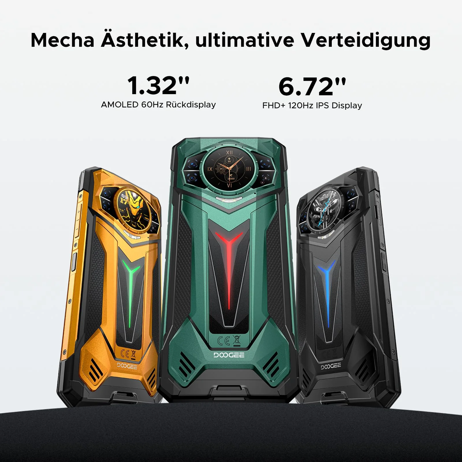 DOOGEE S200 Ultra Android 15 Outdoor Handy Ohne Vertrag 5G Outdoor Smartphone 48GB RAM+1TB ROM 1.32" AMOLED Heckdisplay 11000mAh/66W 6.72” FHD+ 120Hz, 100MP+32MP, Fingerabdruck/NFC/LED Lichteffekt - Image 7