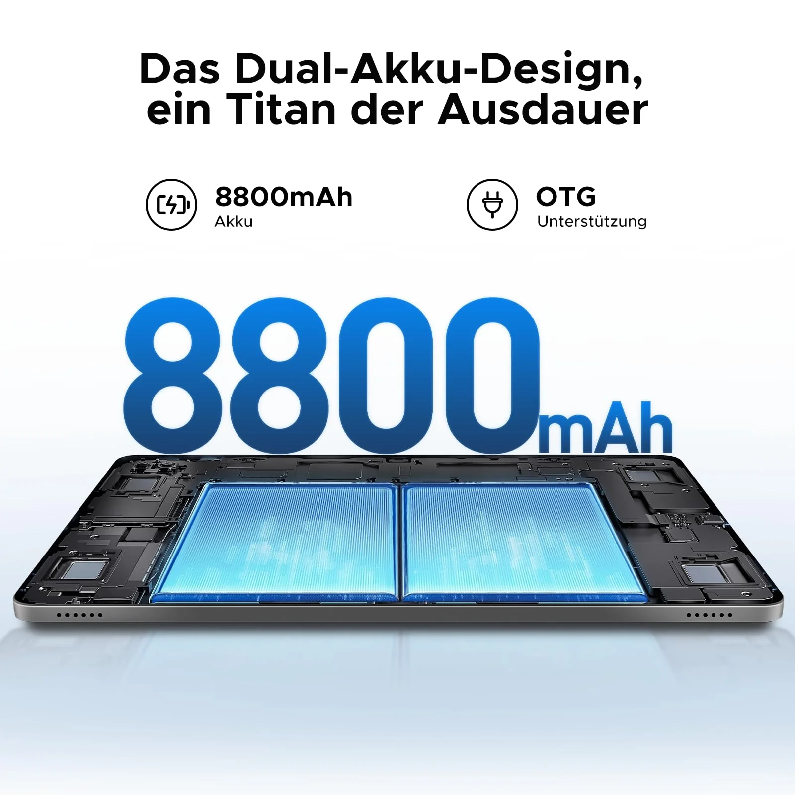 DOOGEE T36 Tablet 12 Zoll Android 15, 32 GB+256 GB/2 TB TF T620 Octa-Core, 2,4K 90 Hz Display, 8800 mAh, Gaming Tablet mit SIM Card Slot, 4G LTE, Bluetooth 5.0+5G WiFi, Metallgehäuse - Blau - Image 4