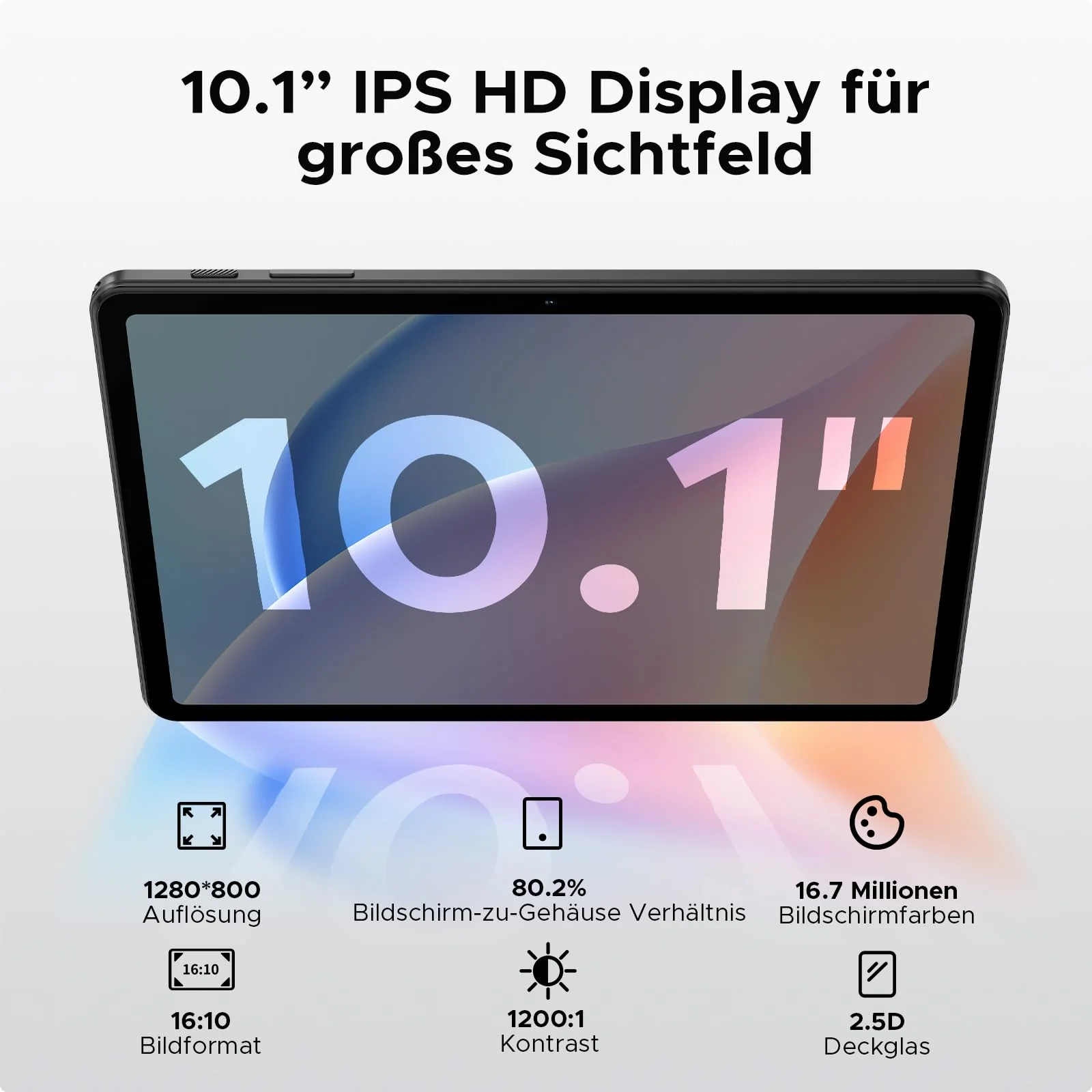 DOOGEE Tab A9 Tablet 10 Zoll Android 15, Tablet mit Tastatur/Stift/Maus/Hülle, 12GB RAM+64GB ROM(TF 2TB), 6580mAh, Unisoc T310, Dual Speaker, 5G WiFi, HD IPS Display, 8MP, GMS, BT5.0, 3.5mm, Face ID - Image 6