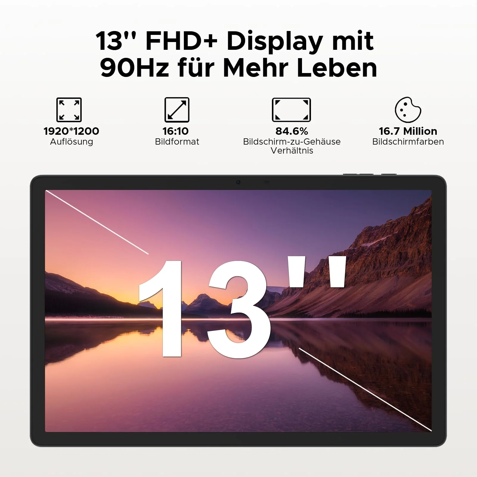 DOOGEE Tab E3 Pro Android 16 Tablet 13 Zoll, 32 GB+256 GB/2TB TF, Helio G100, 11000mAh 18W, FHD+ 90Hz Gaming Tablet mit SIM Card Slot,13MP+8MP, Tablets mit Tastatur und Stift, Maus, Hülle, Gemini AI - Image 12