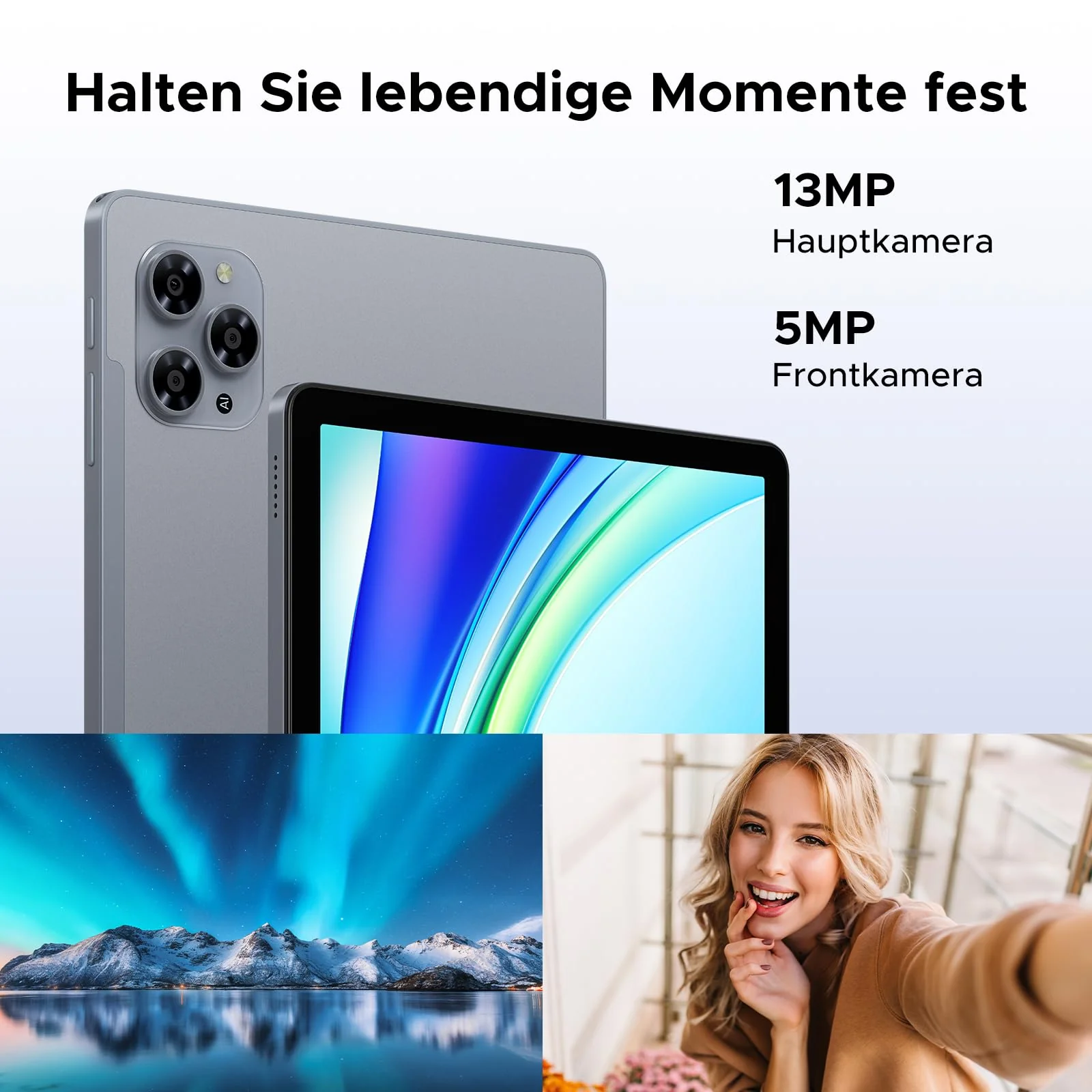 DOOGEE Tab G6 Android 16 Tablet 11 Zoll, 30GB RAM + 256GB ROM Tablet mit SIM Card Slot, 90Hz Display, Unisoc T7250 8000mAh Akku Tablets PC, Widevine L1, 13MP, 4G LTE, 3,5mm Audio/5G WiFi/Face ID/GPS - Image 4
