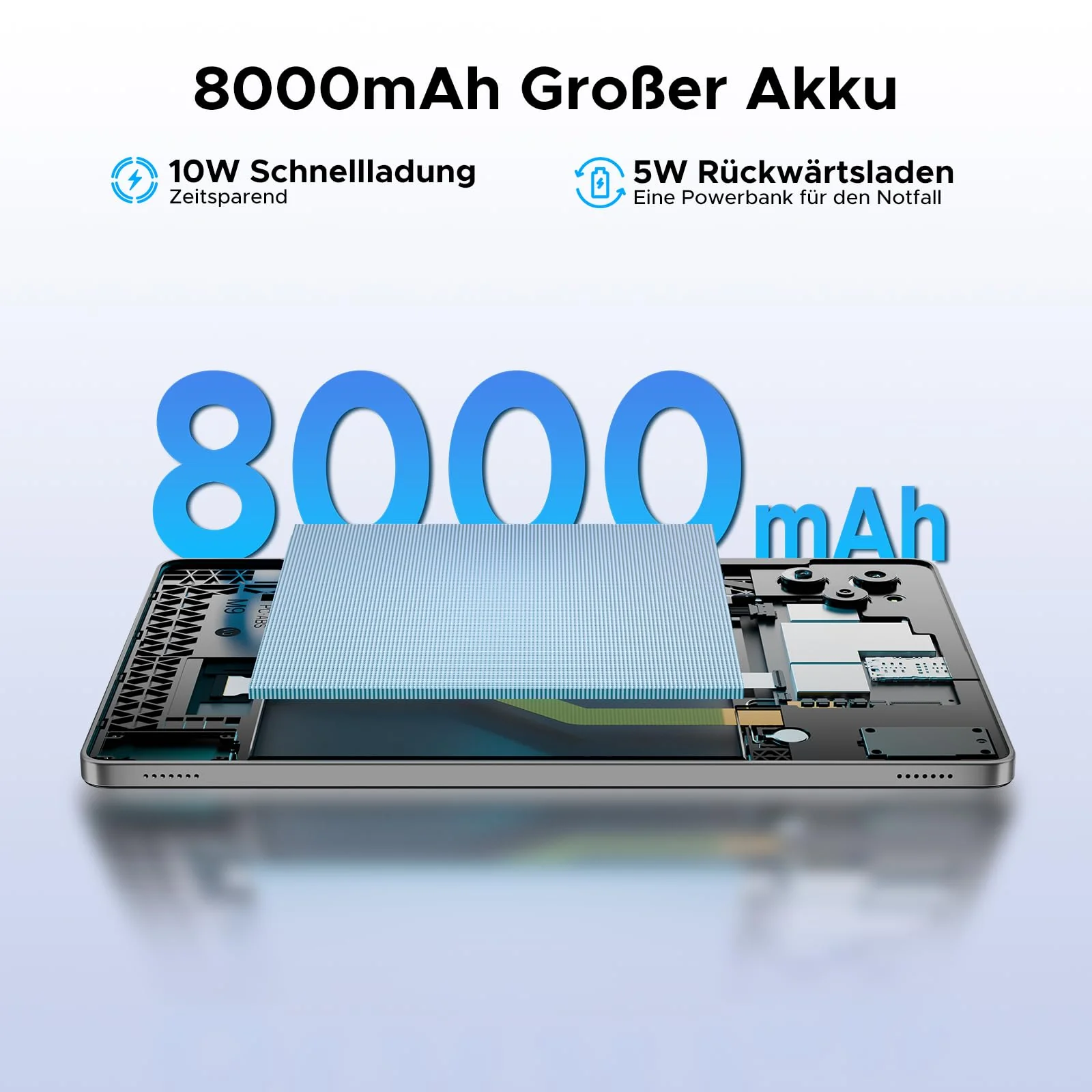DOOGEE Tab G6 Android 16 Tablet 11 Zoll, 30GB RAM + 256GB ROM Tablet mit SIM Card Slot, 90Hz Display, Unisoc T7250 8000mAh Akku Tablets PC, Widevine L1, 13MP, 4G LTE, 3,5mm Audio/5G WiFi/Face ID/GPS - Image 5
