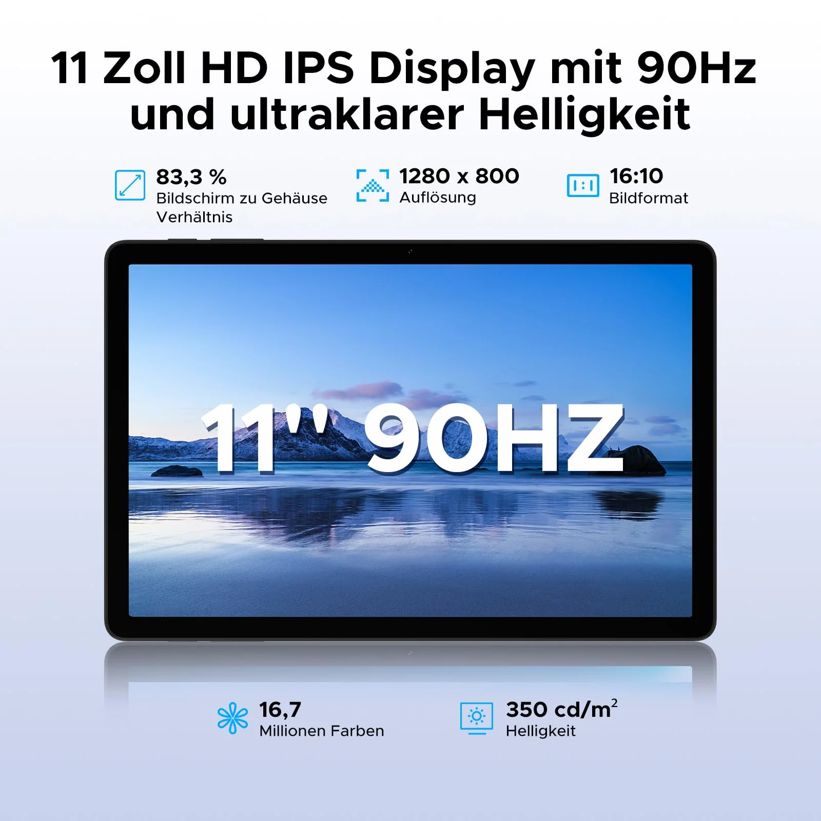 DOOGEE Tab G6 Android 16 Tablet 11 Zoll, 30GB RAM + 256GB ROM Tablet mit SIM Card Slot, 90Hz Display, Unisoc T7250 8000mAh Akku Tablets PC, Widevine L1, 13MP, 4G LTE, 3,5mm Audio/5G WiFi/Face ID/GPS - Image 6