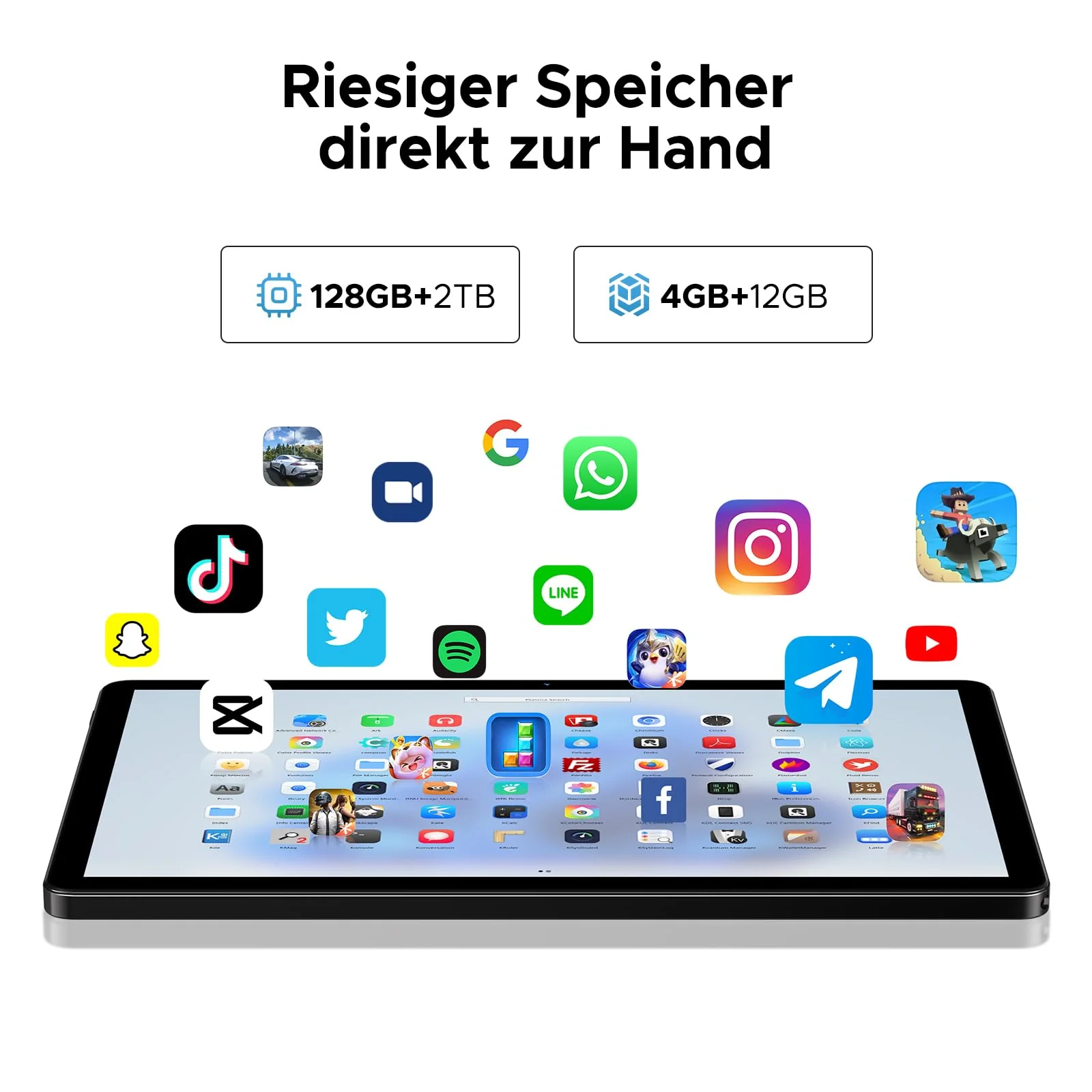 DOOGEE U11 Android 16 Tablet 11 Zoll Gemini AI 16GB RAM +128GB ROM (2TB TF) 8580mAh Gaming Tablet Unisoc T7200 Octa-Core 13MP+5MP Tablets PC 2.4G+5G WLAN GMS/ WidevineL1/ 3.5mm Audio/GPS/Face ID/OTG - Image 5