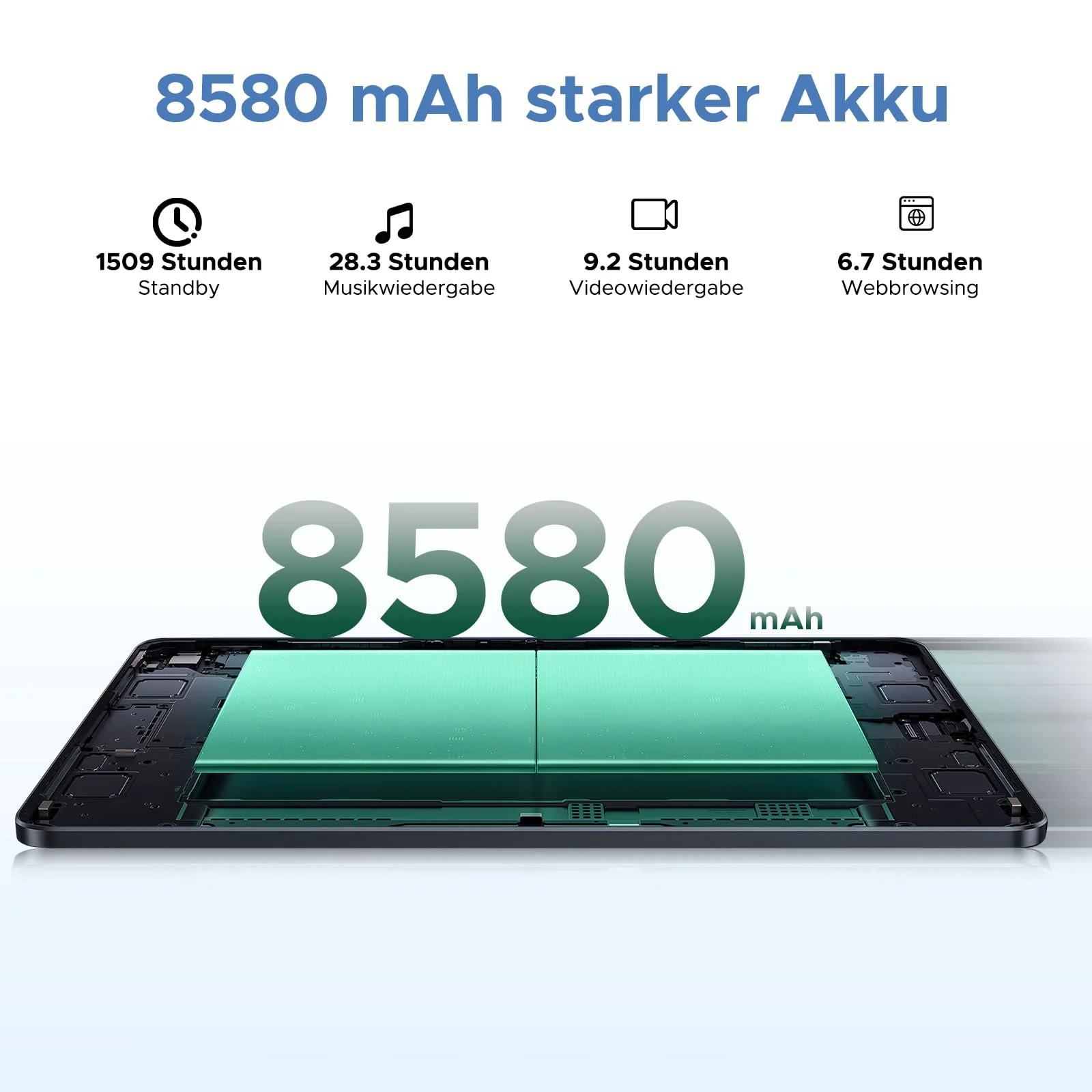 DOOGEE U11 Pro Android 16 Tablet 11 Zoll Gemini AI, 30GB+256GB (2TB TF), 8580mAh, 90Hz Display, WiFi 5, T7200 Octa Core Tablets PC, 13MP+5MP, Tablet mit Tastatur, Stift, Maus, Hülle - Image 6