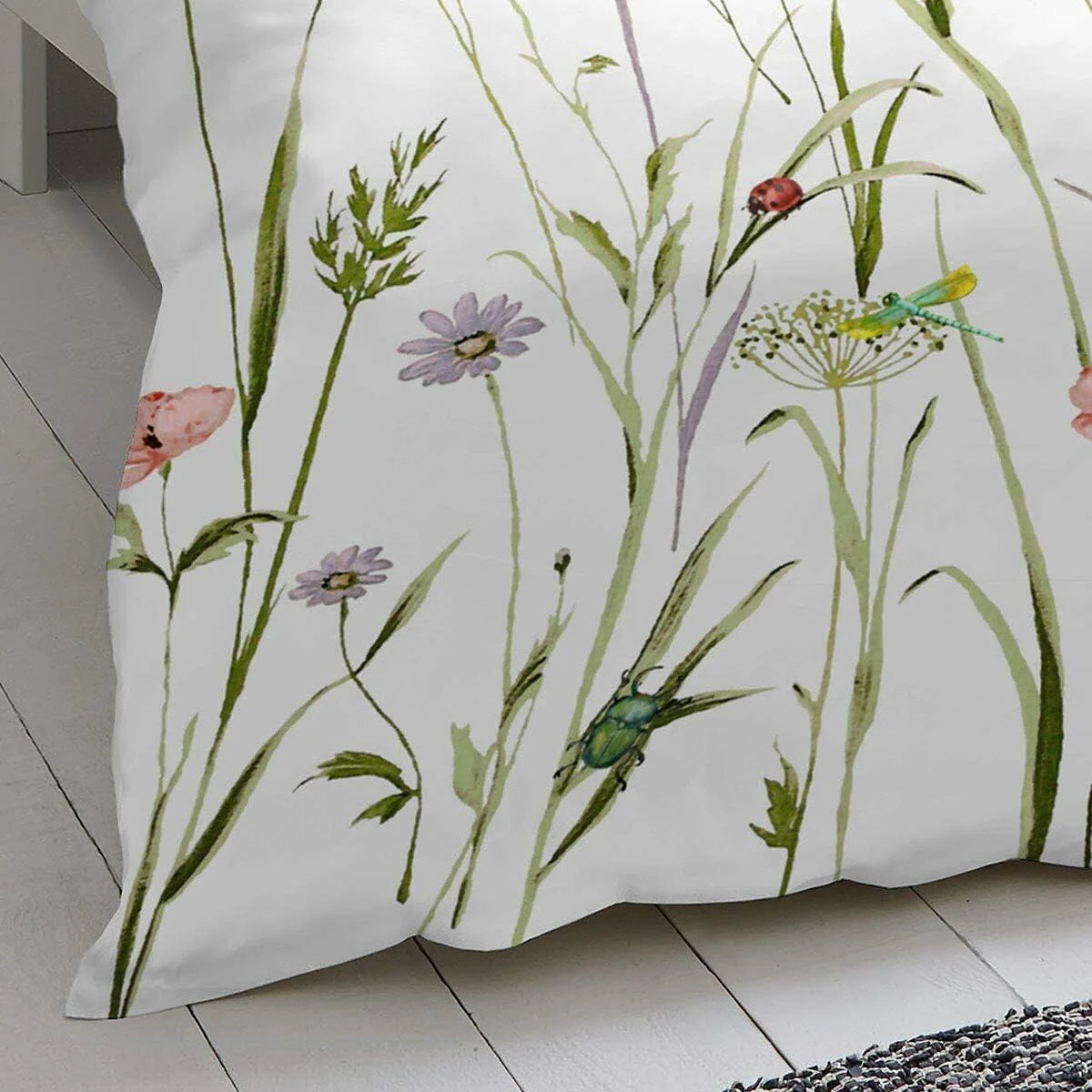 Dormisette Mako-Satin Bettwäsche Sommerwiese 1 Bettbezug 135 x 200 cm + 1 Kissenbezug 80 x 80 cm - Image 4