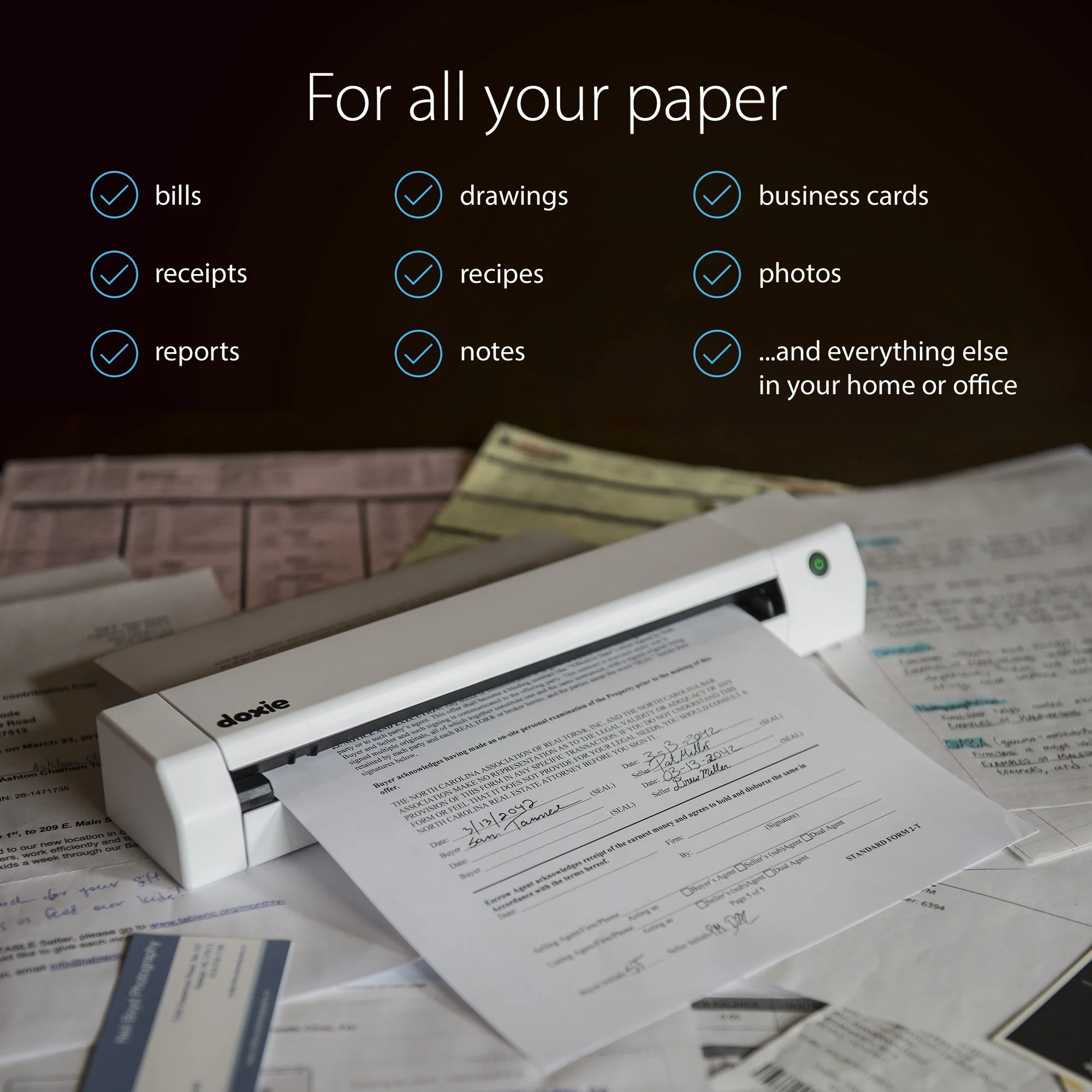 Doxie Go SE - Portable A4 Document Scanner with Rechargeable Battery and Brilliant Software - Image 6