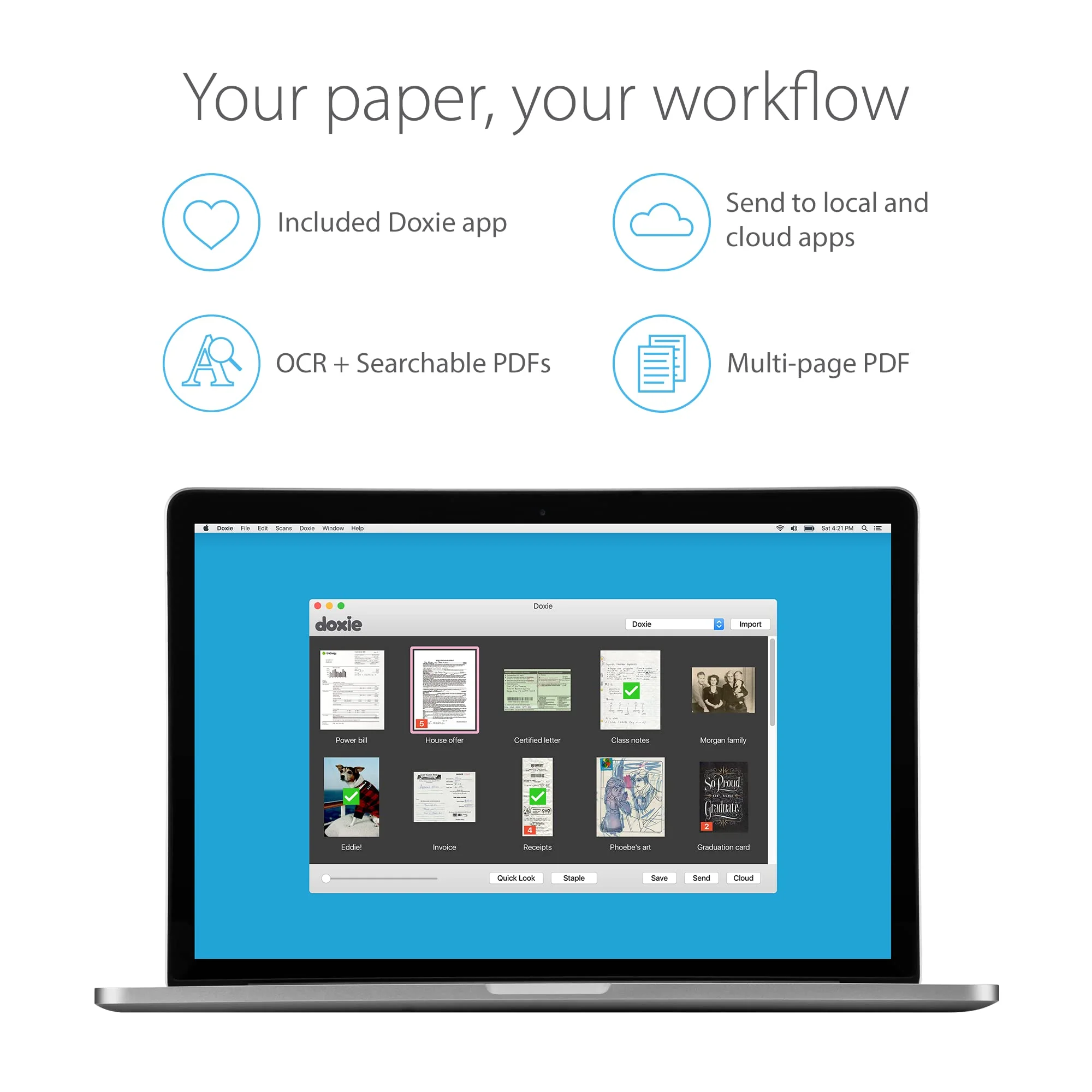 Doxie Go SE - Portable A4 Document Scanner with Rechargeable Battery and Brilliant Software - Image 7