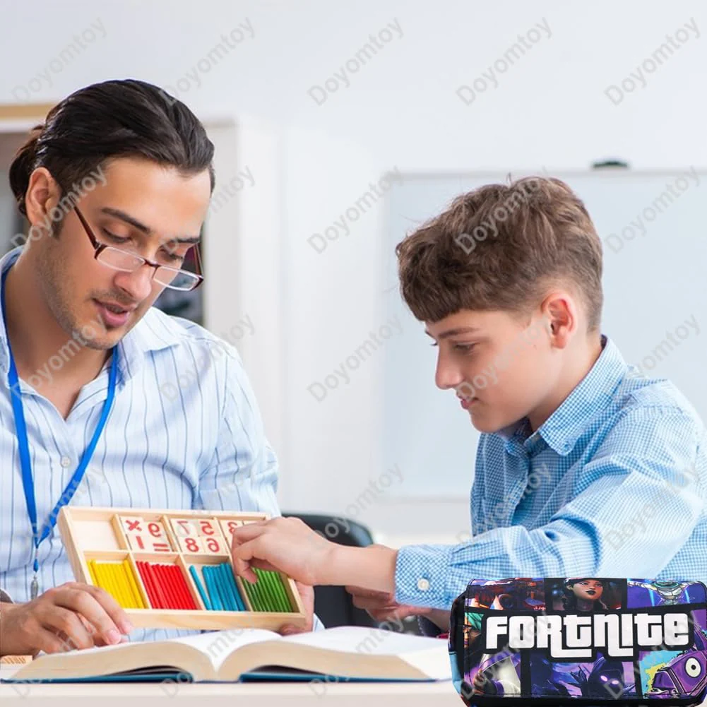 Doyomtoy Federmäppchen Spielthema, Federmäppchen Videospiel Briefpapier Pouch Doppelreißverschluss Segeltuch Federmäppchen Stifte Etui Mäppchen für Schul und Bürobedarf (D) - Image 5